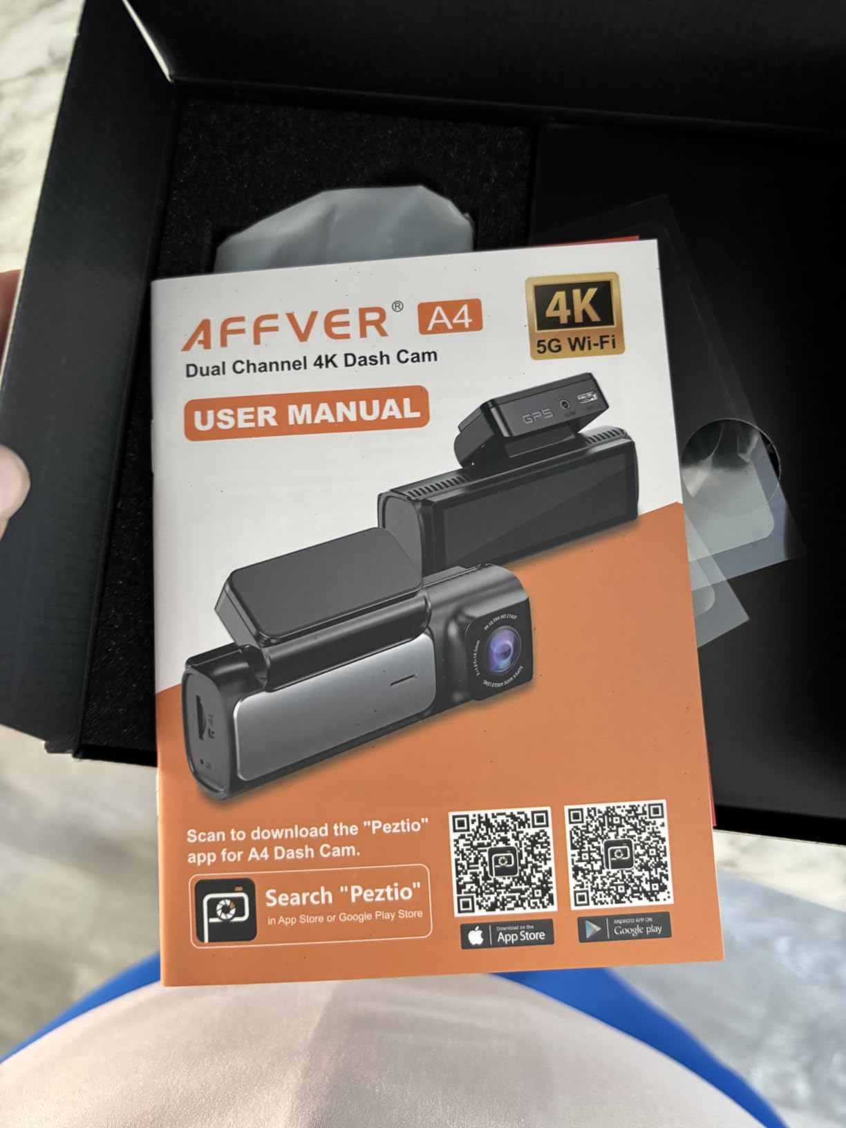 Affver 4K+2.5K Dash Cam Front and Rear, Built-in 5G WiFi 6 GPS Dual Dashcam customer photo 2