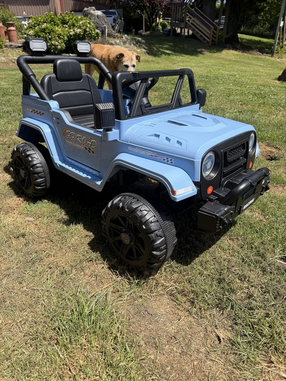 ARBELI 12V Electric Ride On Car, Toddler First Car, Blue customer photo 1
