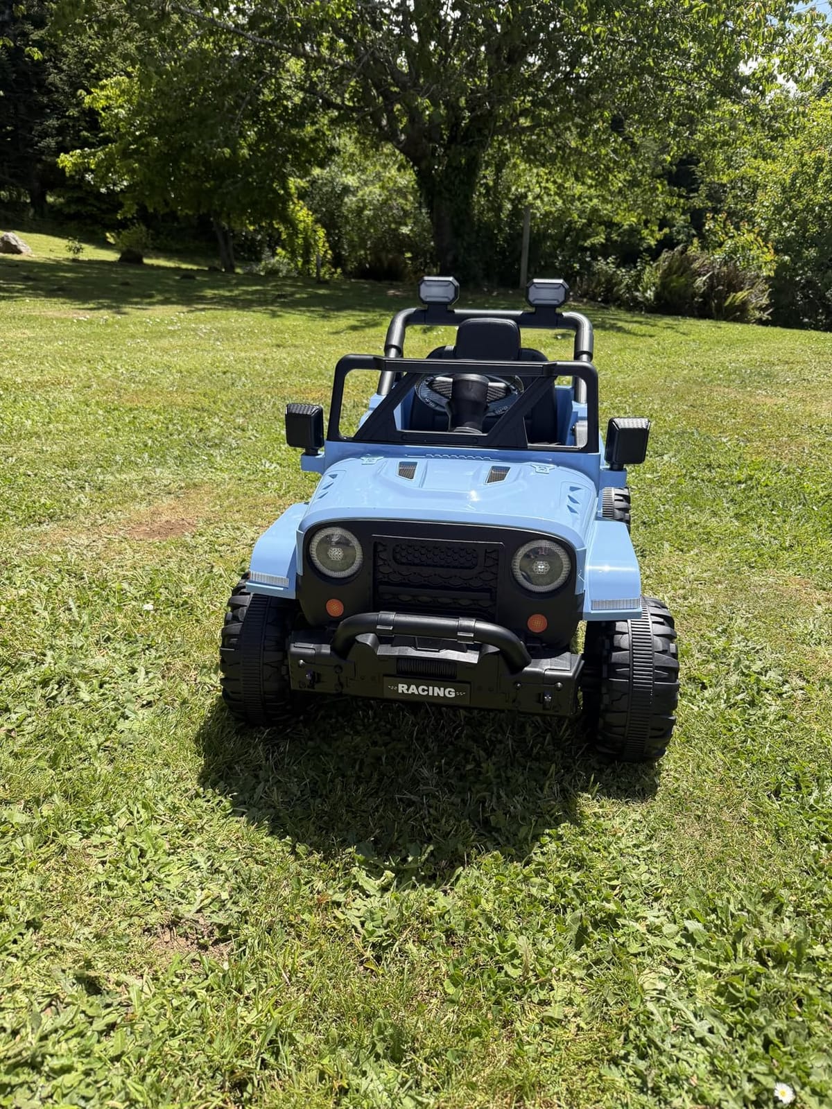 ARBELI 12V Electric Ride On Car, Toddler First Car, Blue customer photo 2