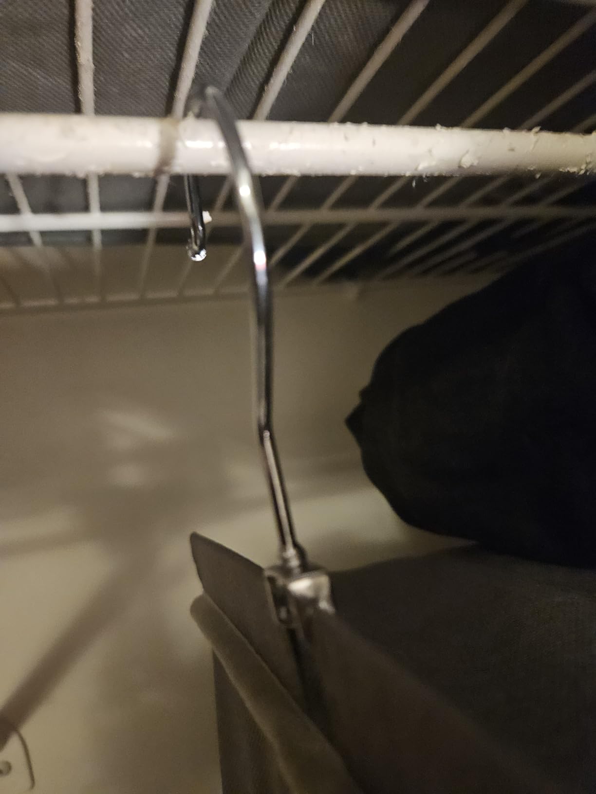 BOOMIBOO Hanging Closet Organize and Shelves，5-Hanging Shelf with 2 Side Pockets，Storage Foldable （Grey） customer photo 2
