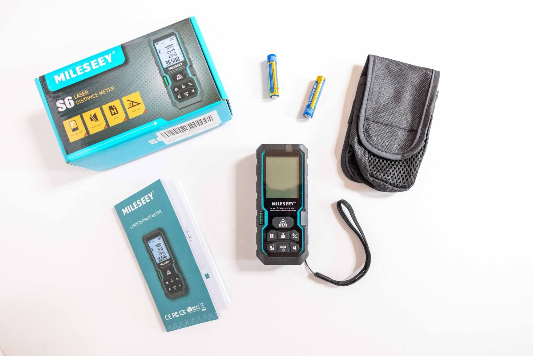 Laser Measuring Tool 165 Feet, RockSeed Portable Laser Measure, Digital Distance Measurement with 2 Bubble Levels, Laser Tape Measure with 5 Units Conversion customer photo 2