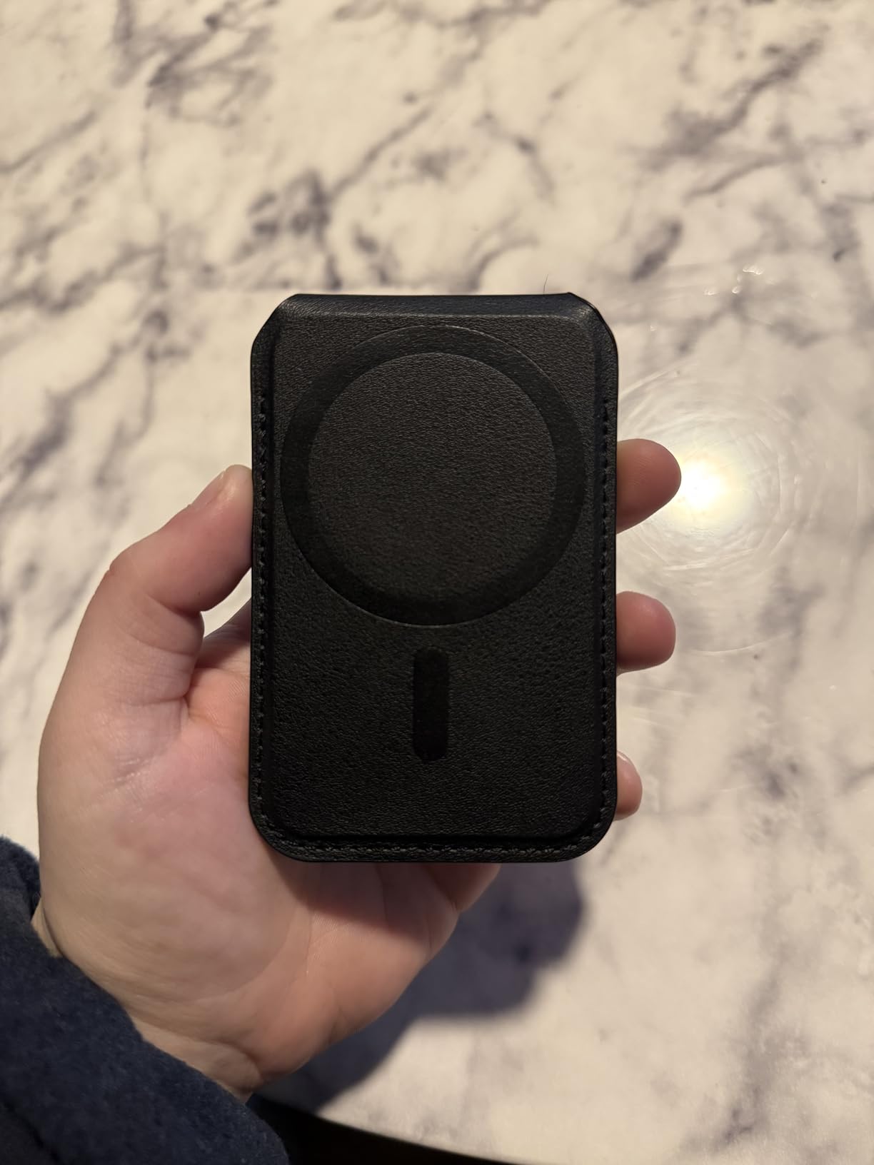 ESR for MagSafe Wallet with Adjustable Stand, 5 Card Holder | RFID Blocking, MagSafe Ring Included, Strong Magnetic Wallet for iPhone 17 Pro Max 17e 16 15 14 13 12, Selected Samsung, Black customer photo 2