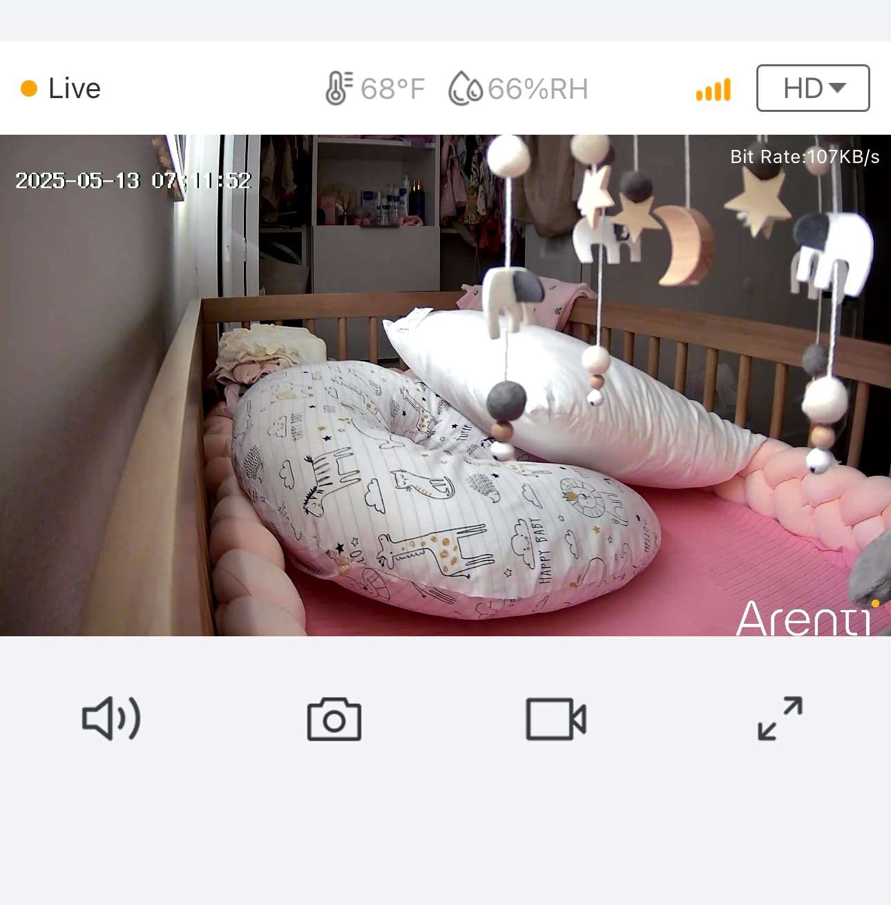 ARENTI Baby Monitor 2 Cameras D3 Set, 3MP WiFi 6, 5