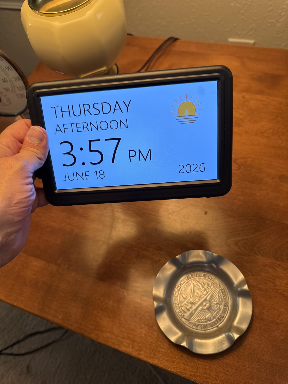 Clock with Day and Date for Elderly,7