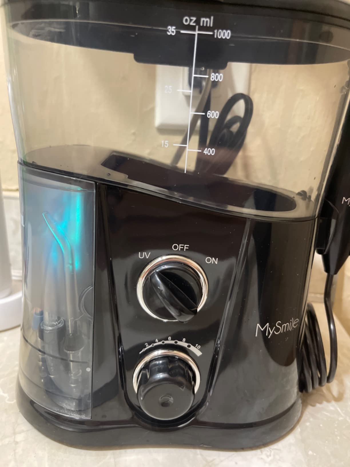 MySmile LP233 Pro Countertop Water flosser w/UVC Light, Display & Heater customer photo 2