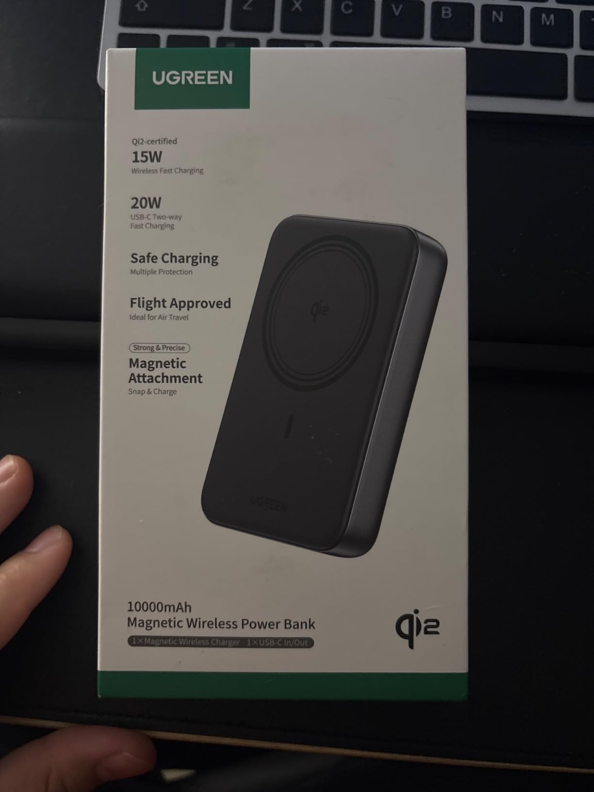 UGREEN 10000mAh Qi2 15W Slim Magnetic Power Bank PD 20W for iPhone 17 customer photo 2