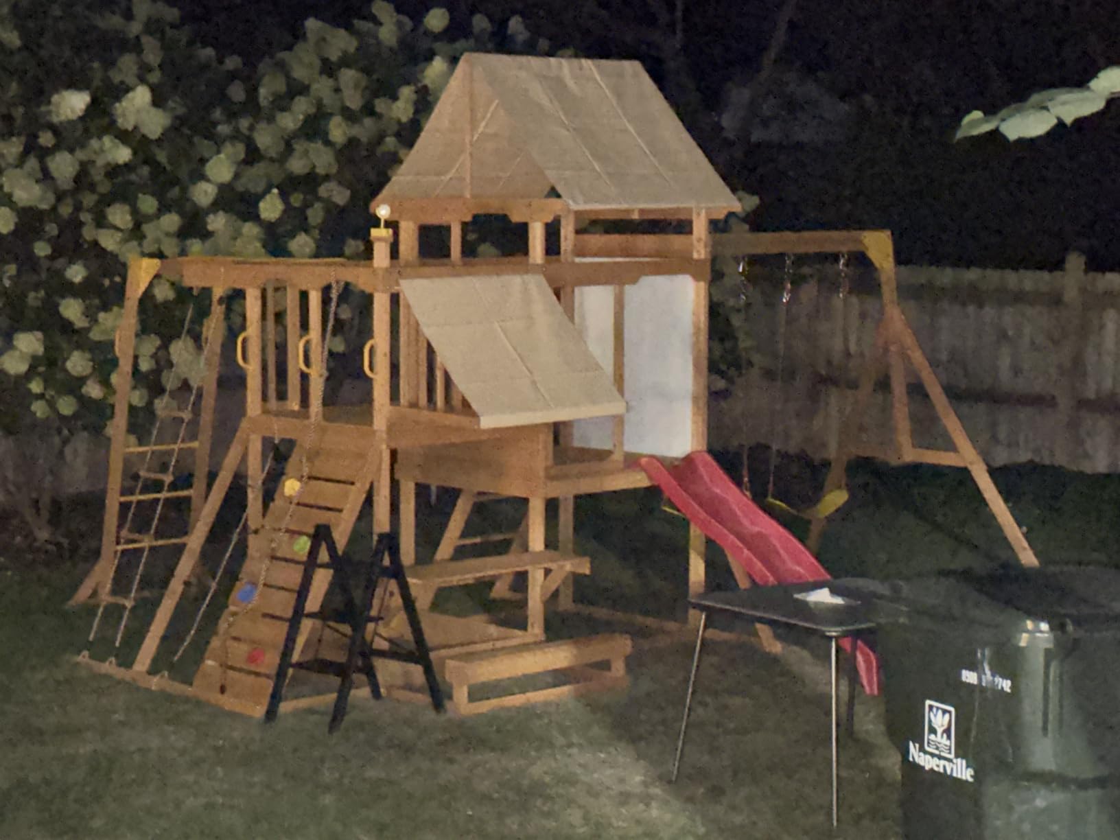 Wooden Little Playground Sets for Backyard, Outdoor Playset with Baby Swing customer photo 1