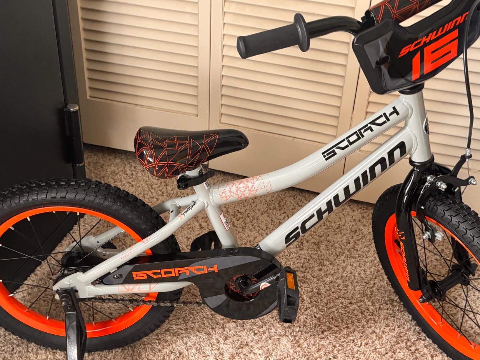 Schwinn Firehawk or Scorch Bike, 16 or 20 Inch Bike for Kids Ages 3-13, with Training Wheels or Adjustable Seat, Rear Coaster Brake & Front or Front & Rear Hand Brake, for Girls & Boys customer photo 1