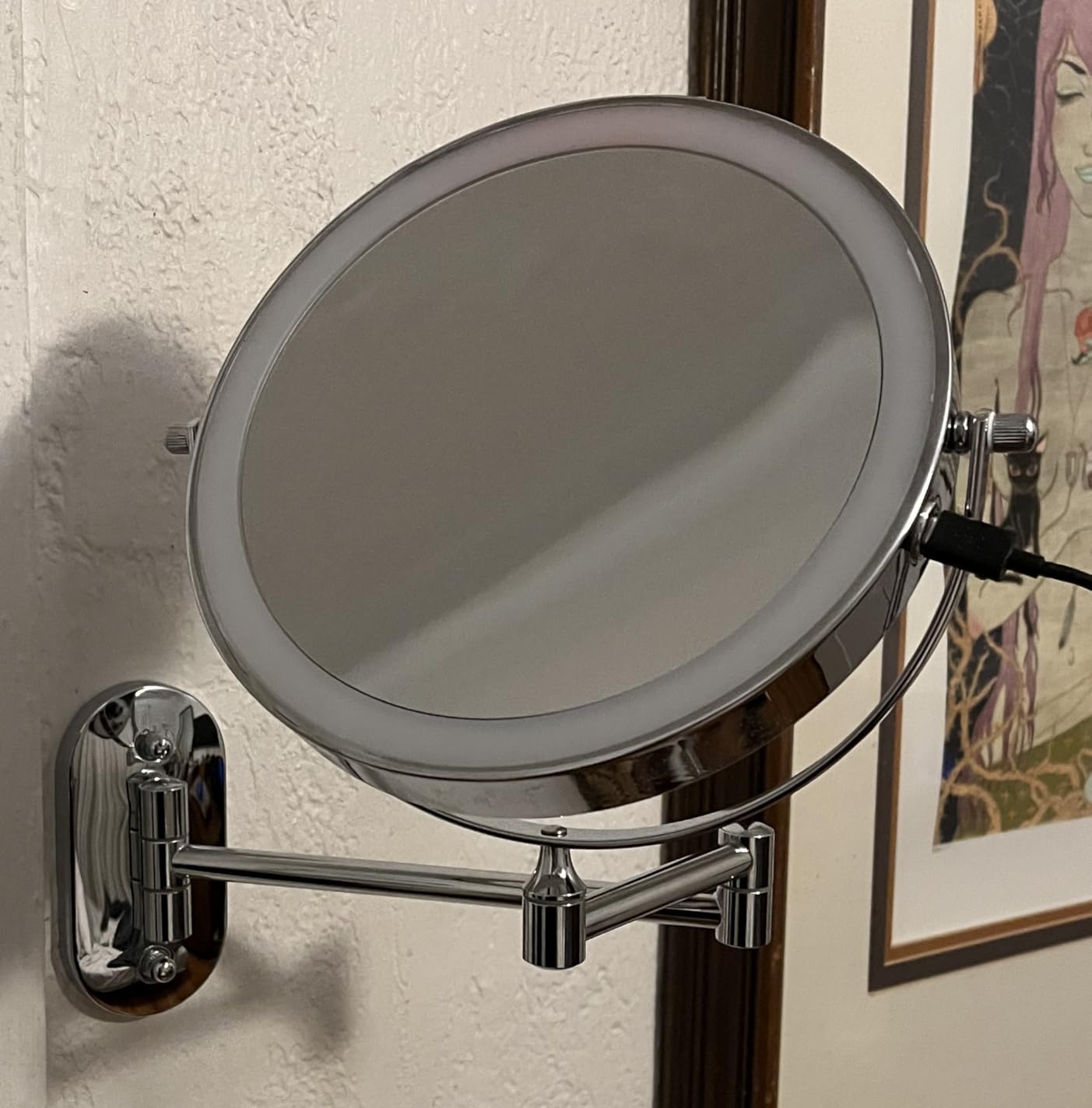 Auxmir 1X/20X Wall Mounted Makeup Mirror, 8