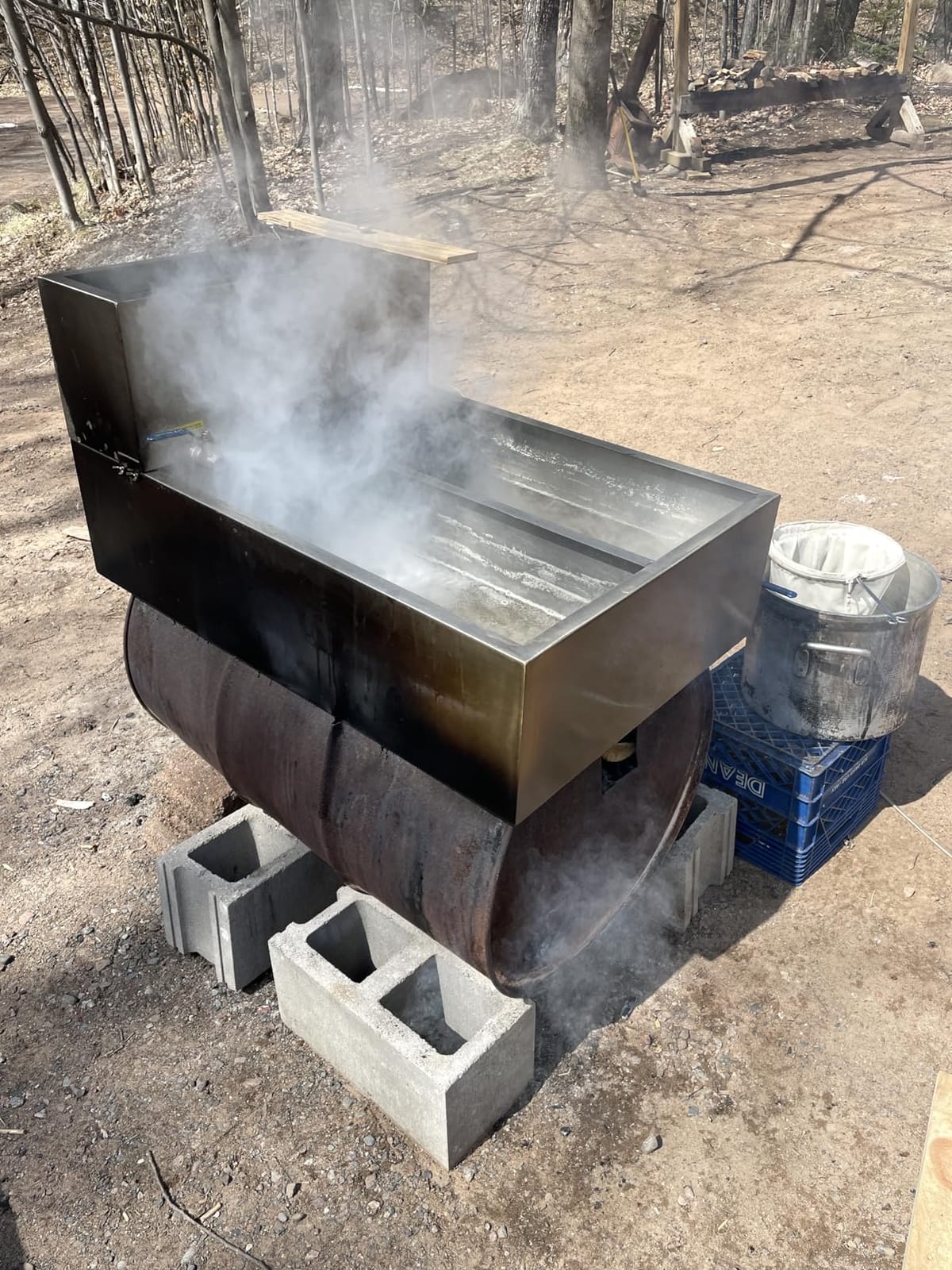 VEVOR Maple Syrup Evaporator Pan, 19.6 Gal, 30 x 16 x 9.5 Inch Maple Syrup,304 Stainless Steel Maple Syrup with Thermometer, 2 Valves and 3 Heating Methods, for Home, Outdoor customer photo 1