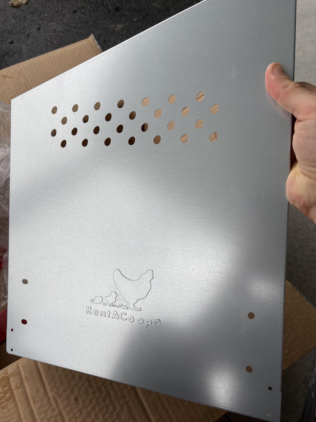 RentACoop Metal Chicken Nesting Box, Roll Out Reversible, 3 Compartments customer photo 1