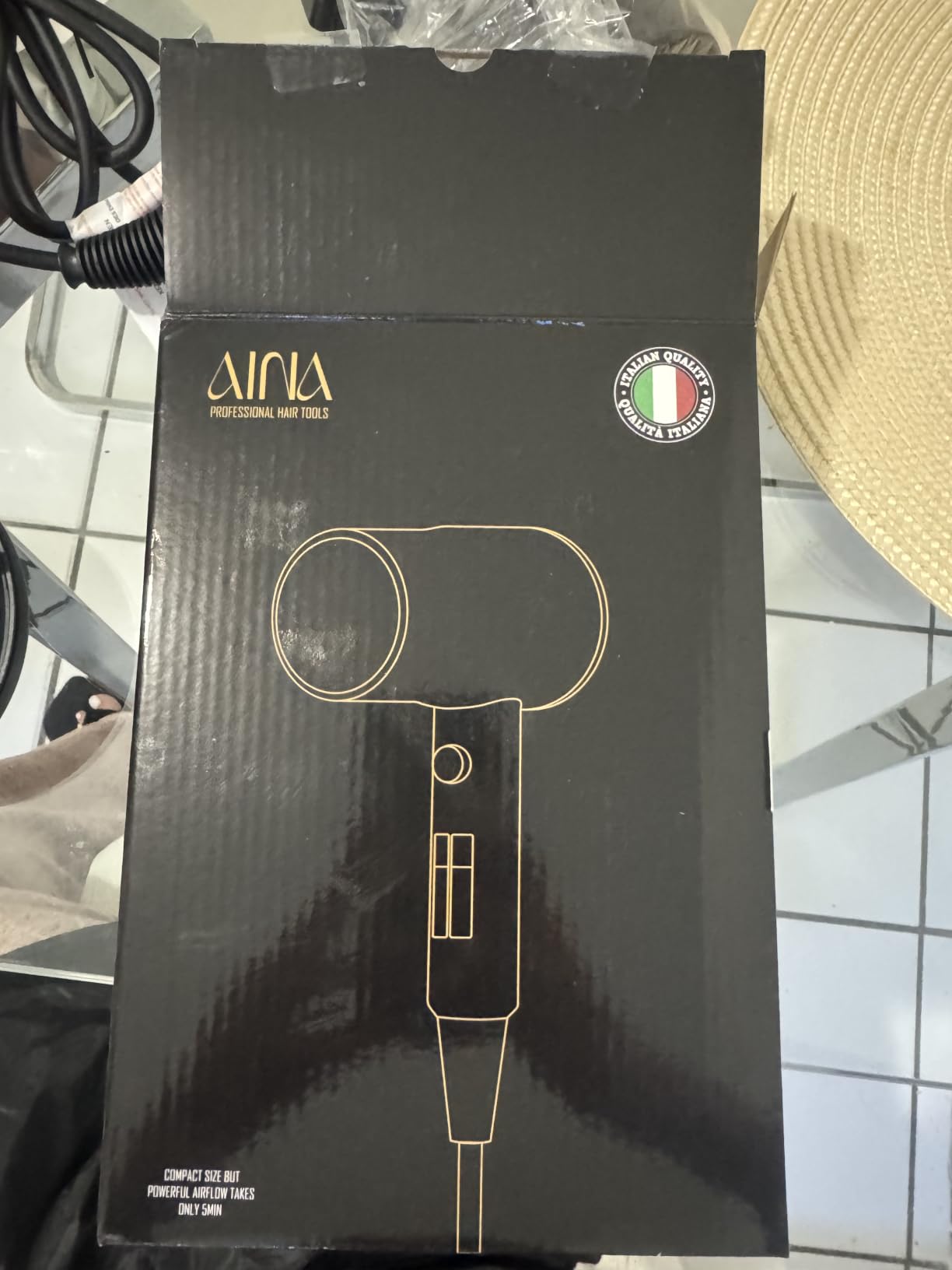AINA Diffuser Hair Dryer Full-Featured Blow Dryer 110V/1600W(Vader Black) customer photo 2