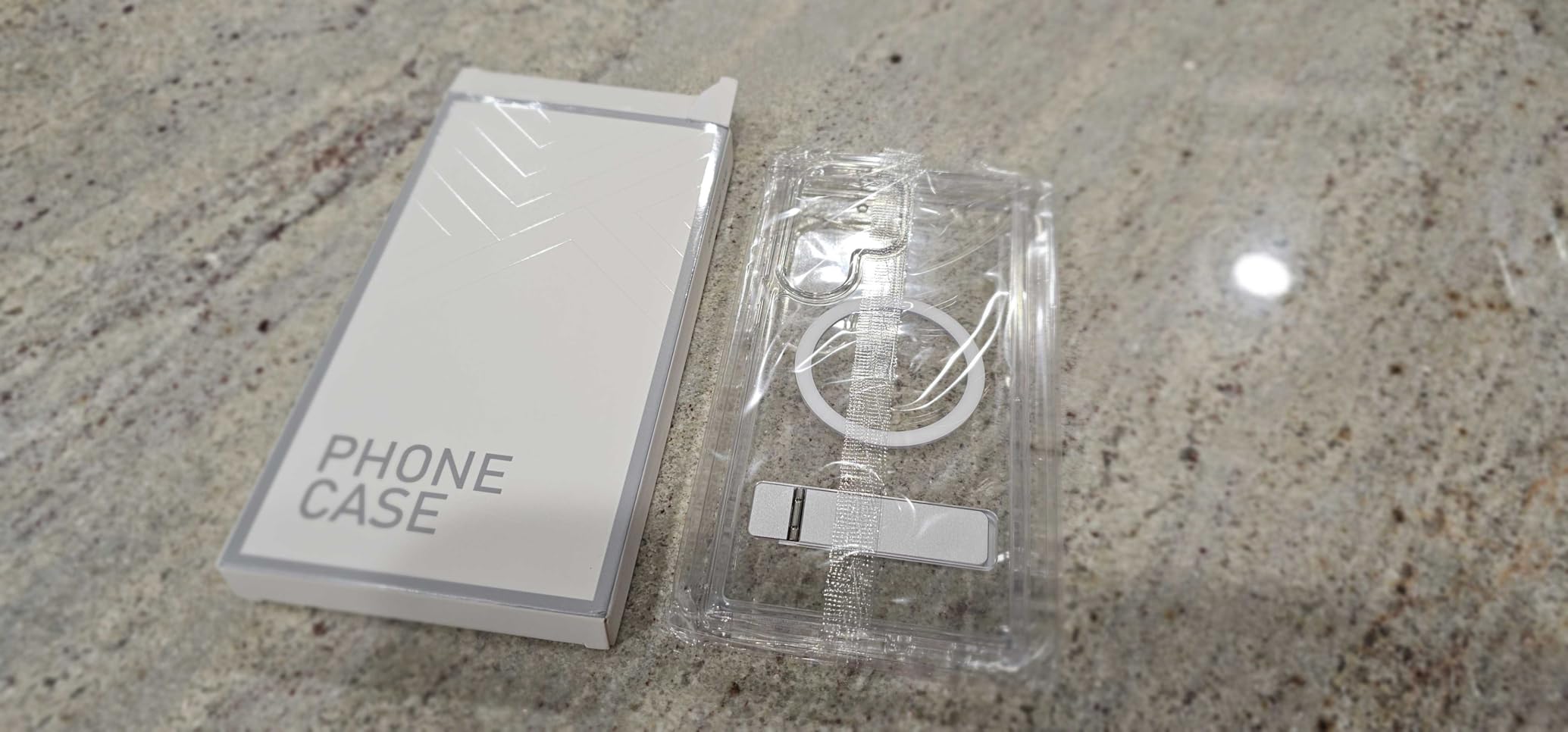 SPIDERCASE for Samsung Galaxy S25 Case, with Stand, Clear customer photo 2