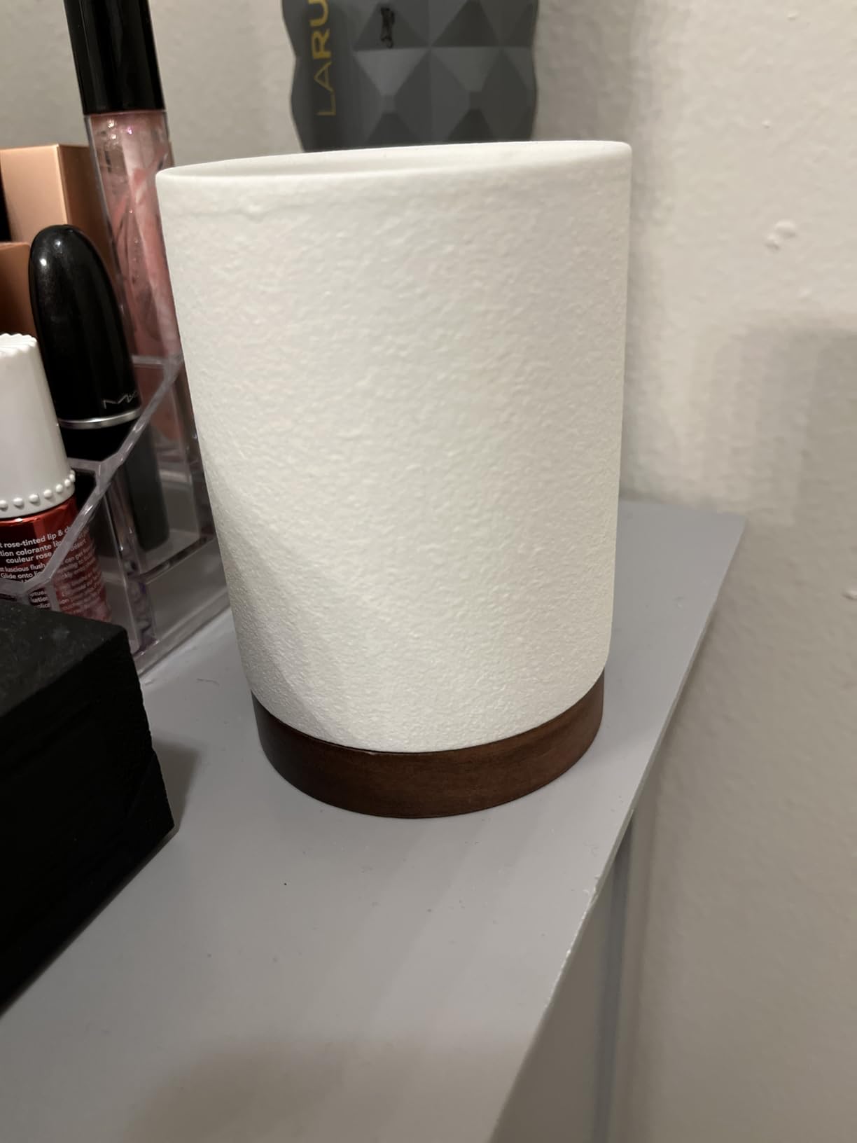 Ceramic Pen Holder for Desk, Pencil Cup, (White,Set / 1) customer photo 2