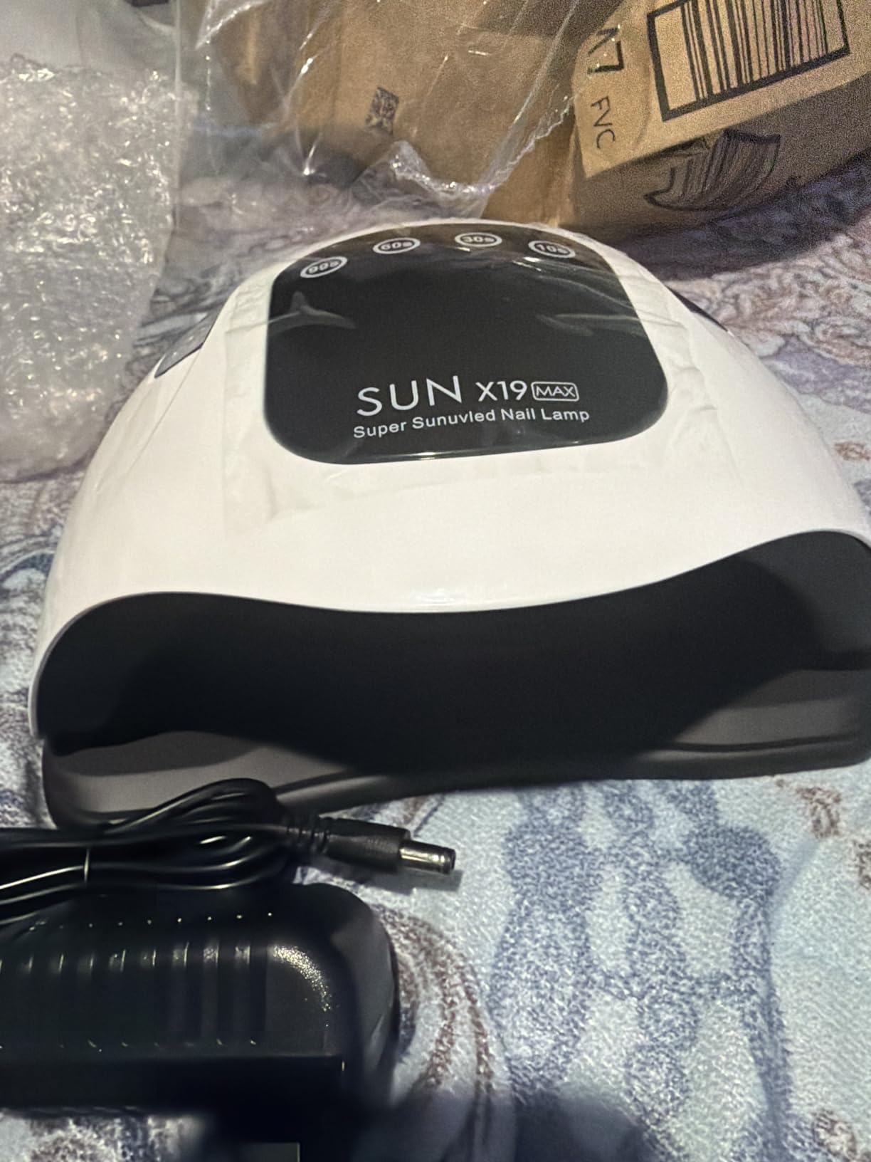 Wisdompark 320W UV LED Nail Lamp, Nail Dryer for Gel Polish with 72Pcs Lamp Beads and Automatic Sensor/4 Timer Setting Professional Nail Art Tools customer photo 1