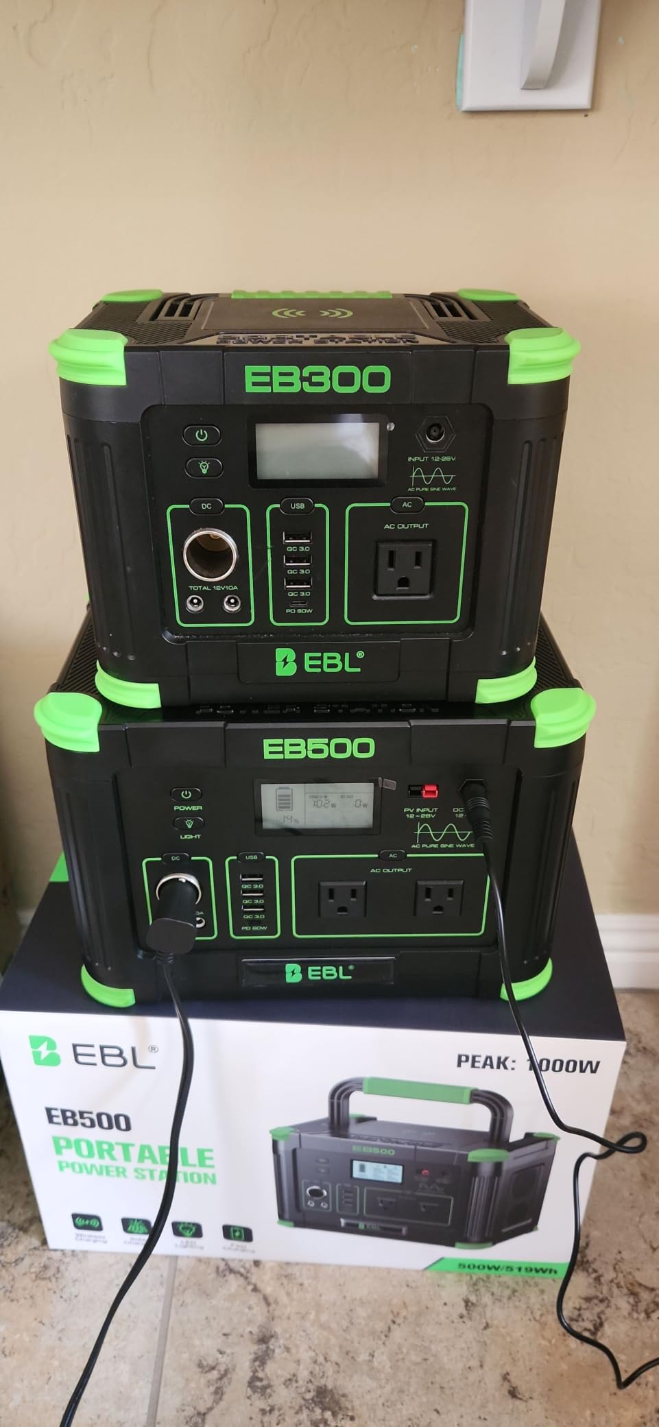 EBL 2400W Portable Power Station LiFePO4 Battery for Home Use customer photo 2