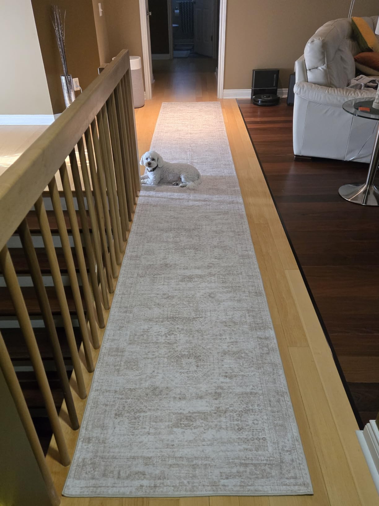 2x8 Runner Rug Non Slip, Washable Hallway Runner Rug, Beige | Neutral Rugs for Kitchen, Entryway, Bedroom, Bathroom, Nursery Room, Thin, Soft Runner Rug, Stain Resistant Indoor Carpet customer photo 1