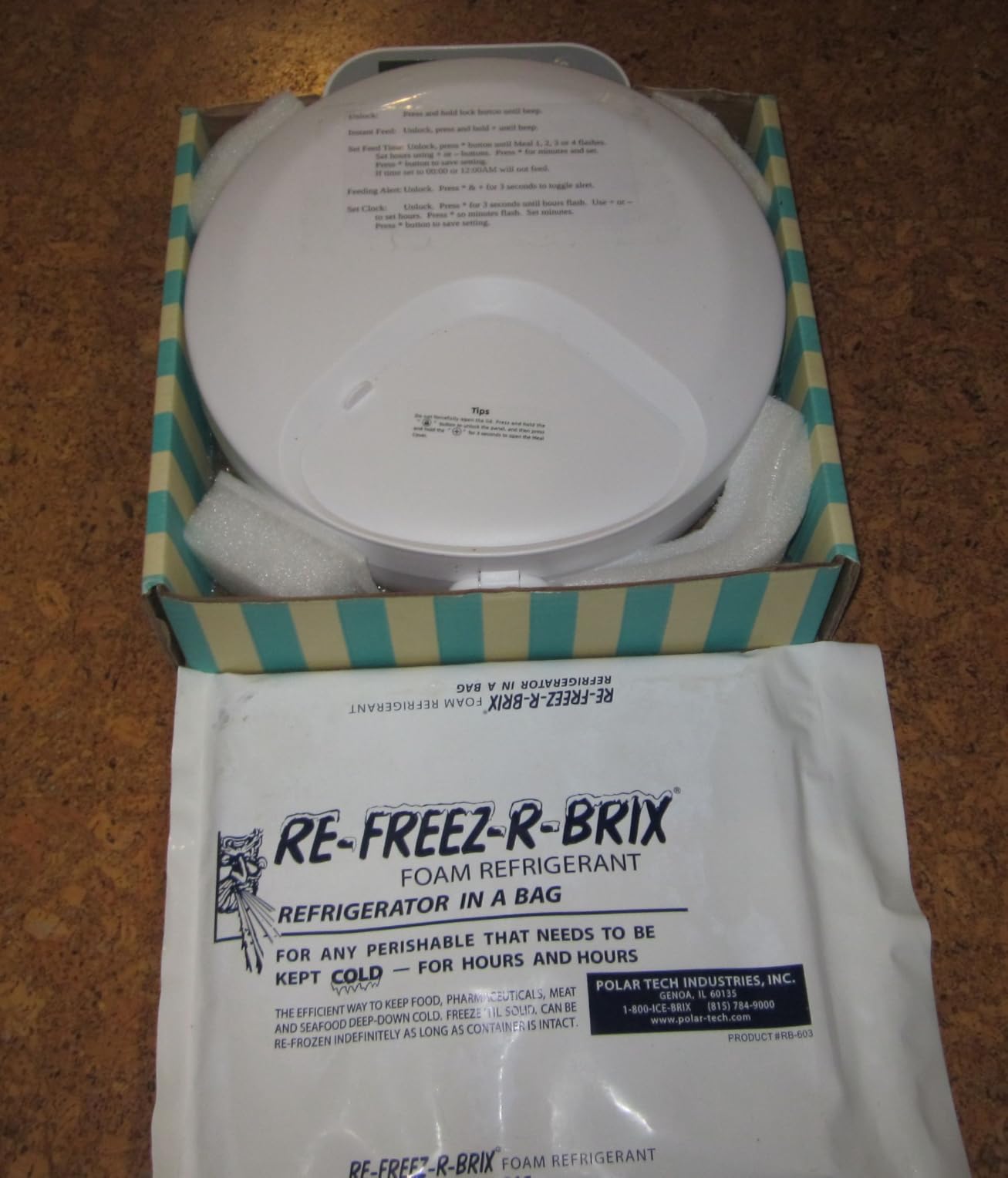 Automatic Wet Food Cat Feeder, Auto Refrigerated Wet Foods Feeder for Cats Dogs 4 Meal Timed Fresh Foods Dispenser with 2 Ice Packs Small Pet Feeders for Kitty Puppy Automatic Cat Dog Food Bowl customer photo 1