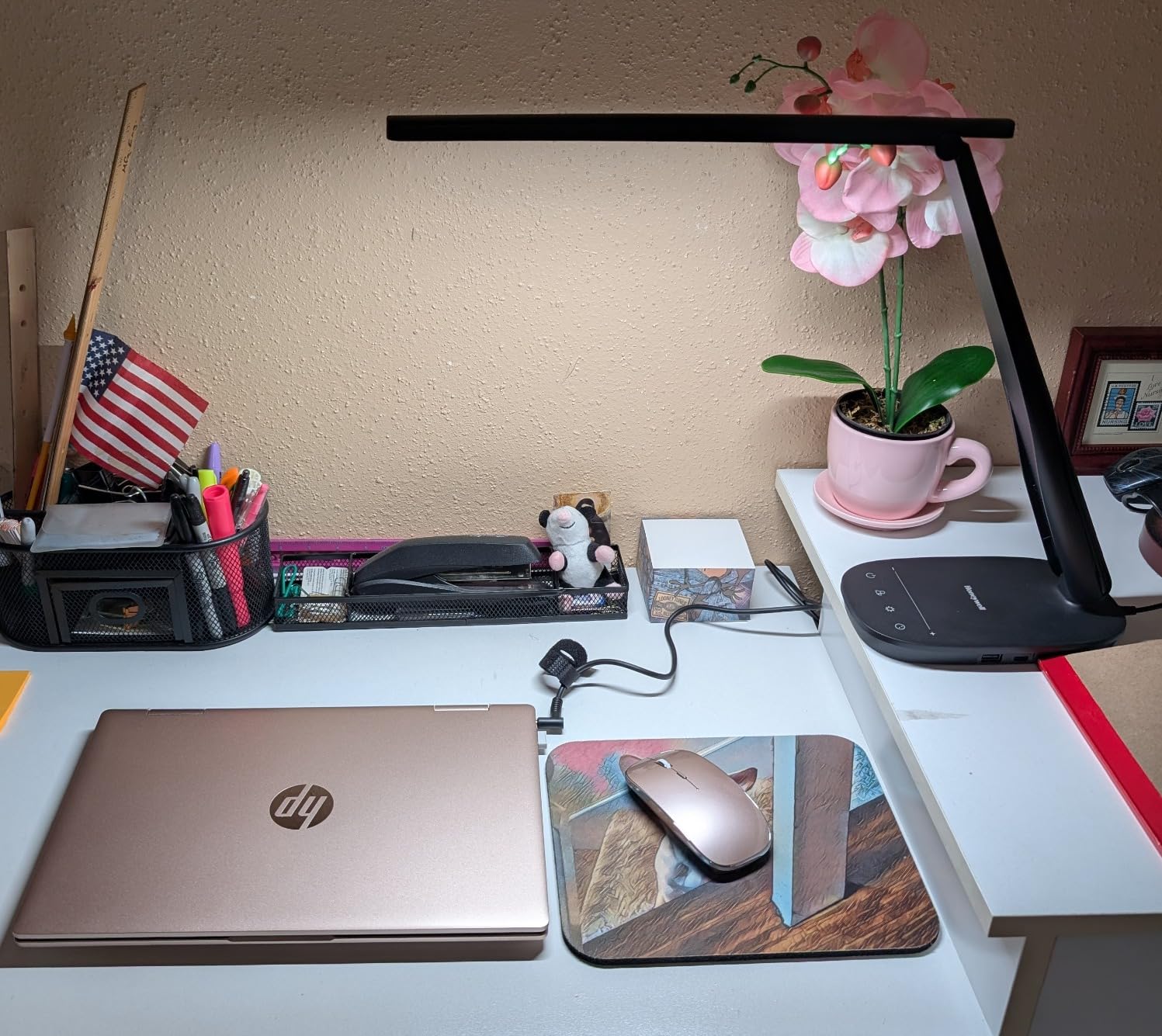 Honeywell LED Desk Lamp for Home Office Eye-Caring Dimmable Reading Light | CRI94,4 Color Modes,Touch Control,USB-A And USB-C Ports,Adjustable Head,Timer,Desk Light for Bedroom Bedside College Dorm customer photo 2