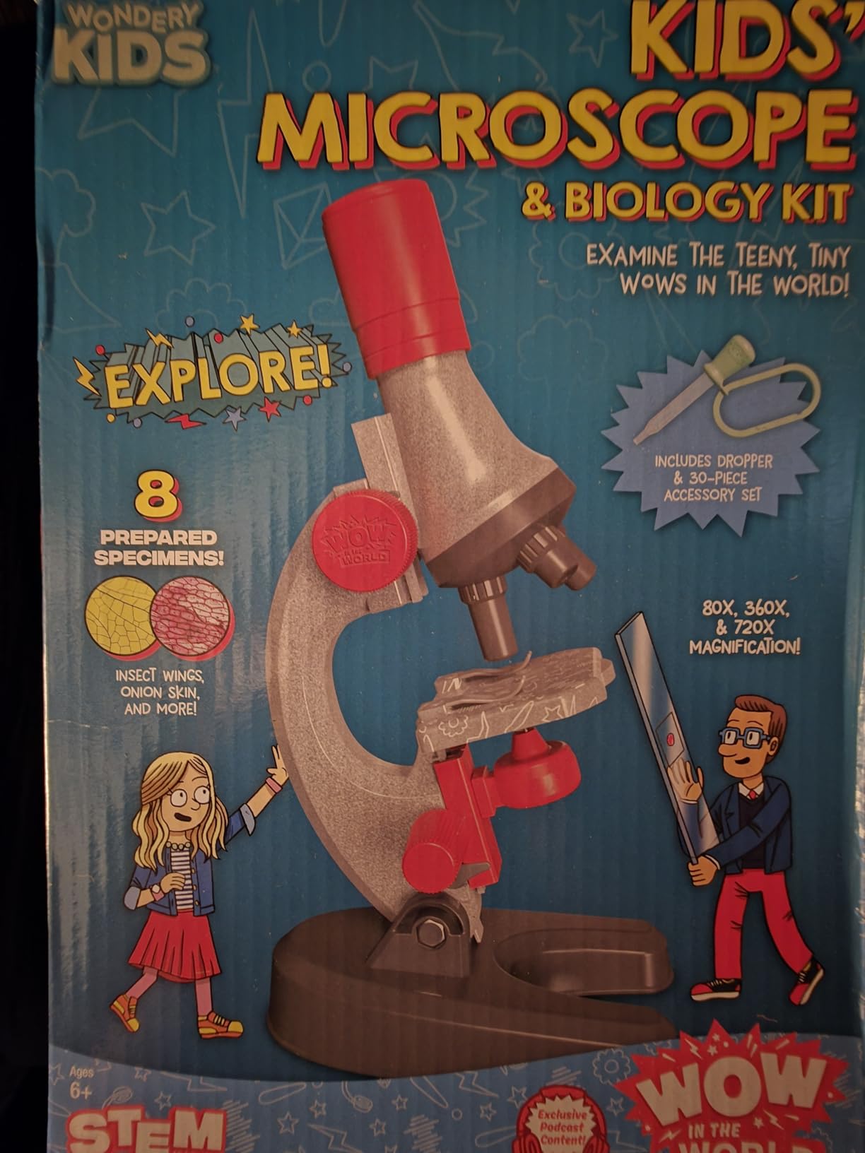 Wow in The World Kids’ Microscope & Biology Kit, Up to 720x Magnification, LED Illumination, Prepared & Blank Slides, Companion Audio Content, Beginner Science Gift for Ages 6+ by Thames & Kosmos customer photo 1