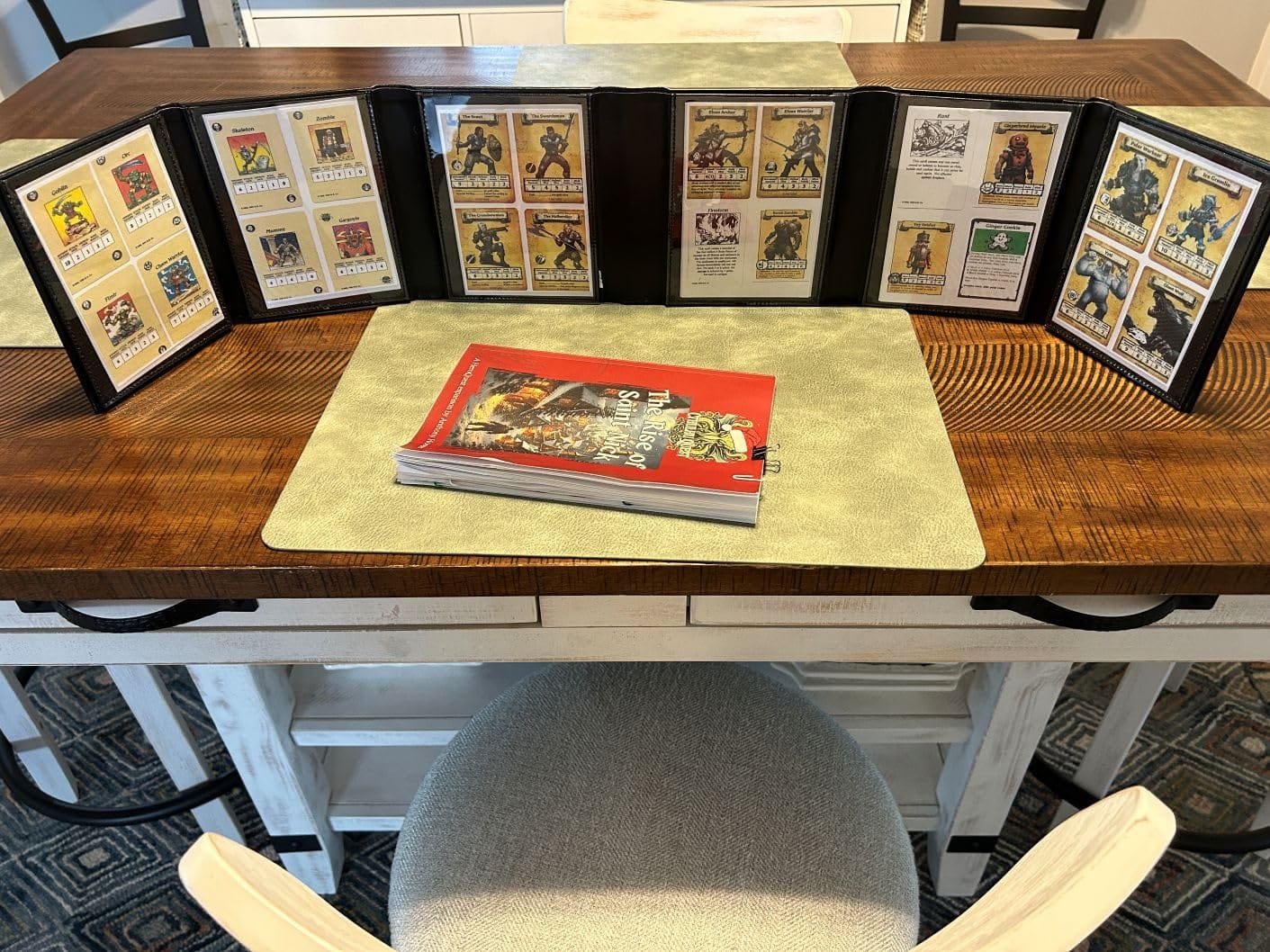 CASEMATIX Miniature DM Screen - 6-Panel Faux Leather Mini Game Master Screen for TTRPGs, Compact DND DM Screen for Better Player Connection & Immersive Tabletop RPG Sessions, Inserts Not Included customer photo 2