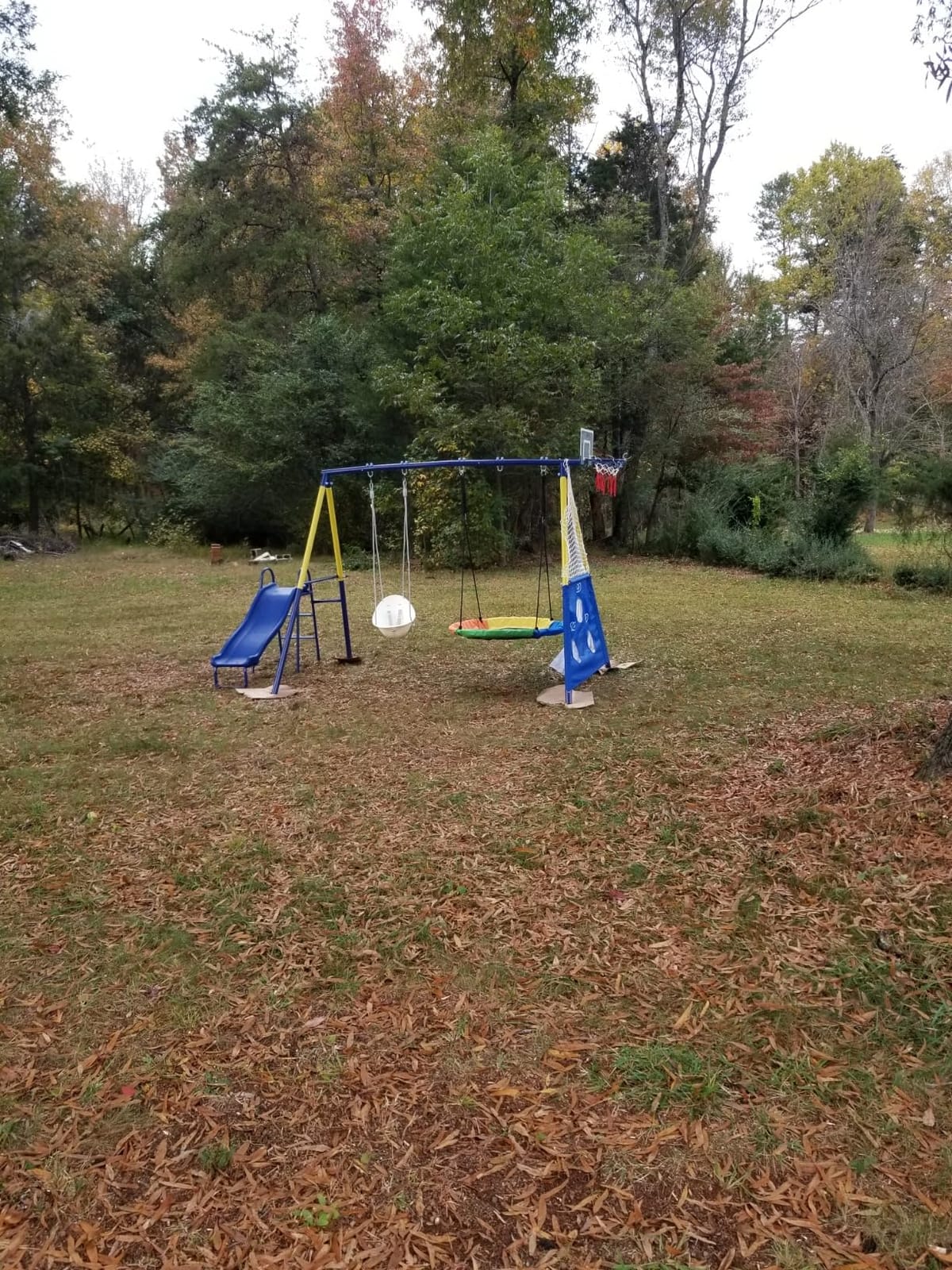 5-in-1 Kids Swing Sets for Backyard with Slide customer photo 1
