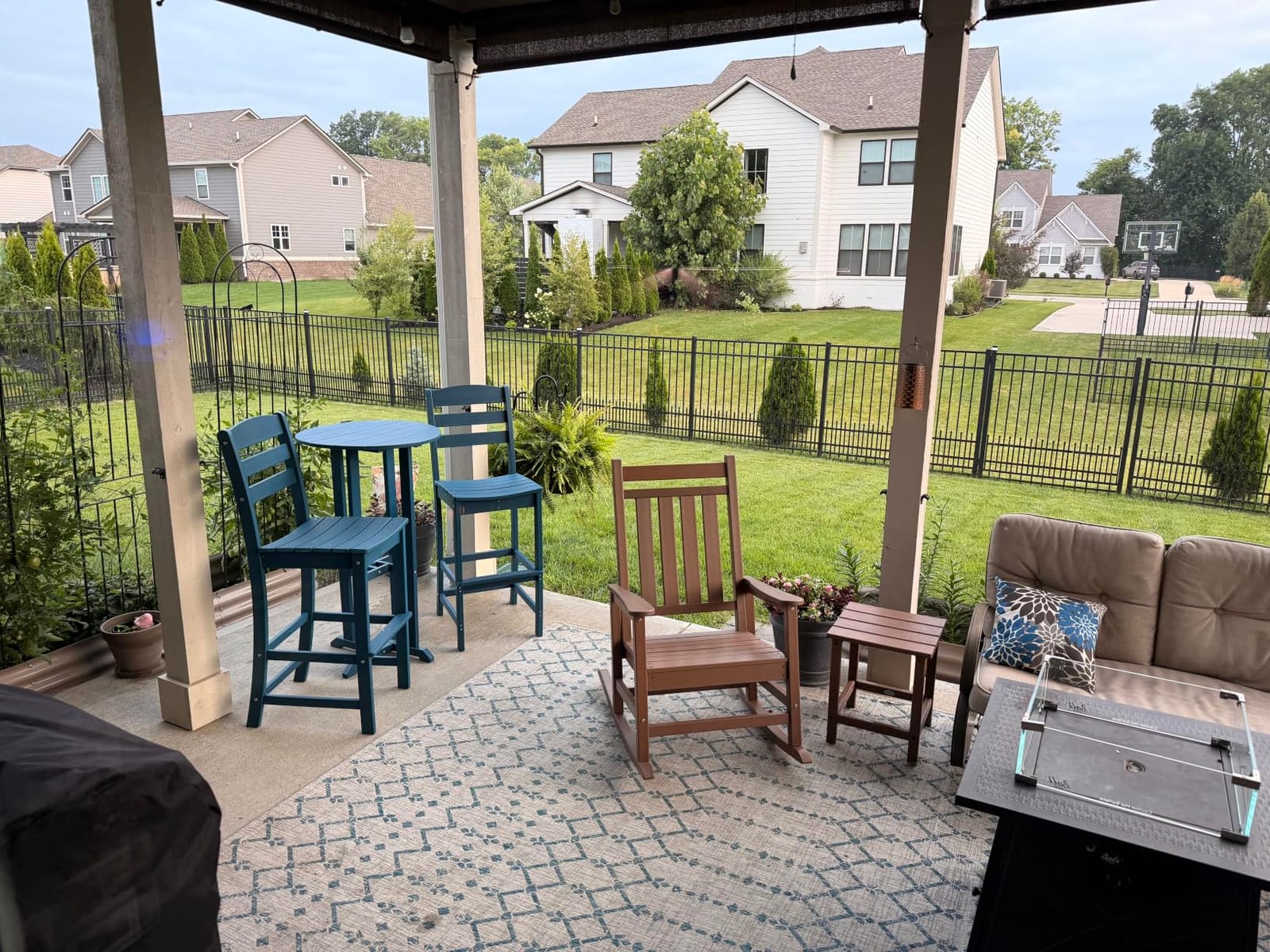 SERWALL Outdoor Rocking Chair Set of 2, HDPE Rocker for Adults, Brown customer photo 1