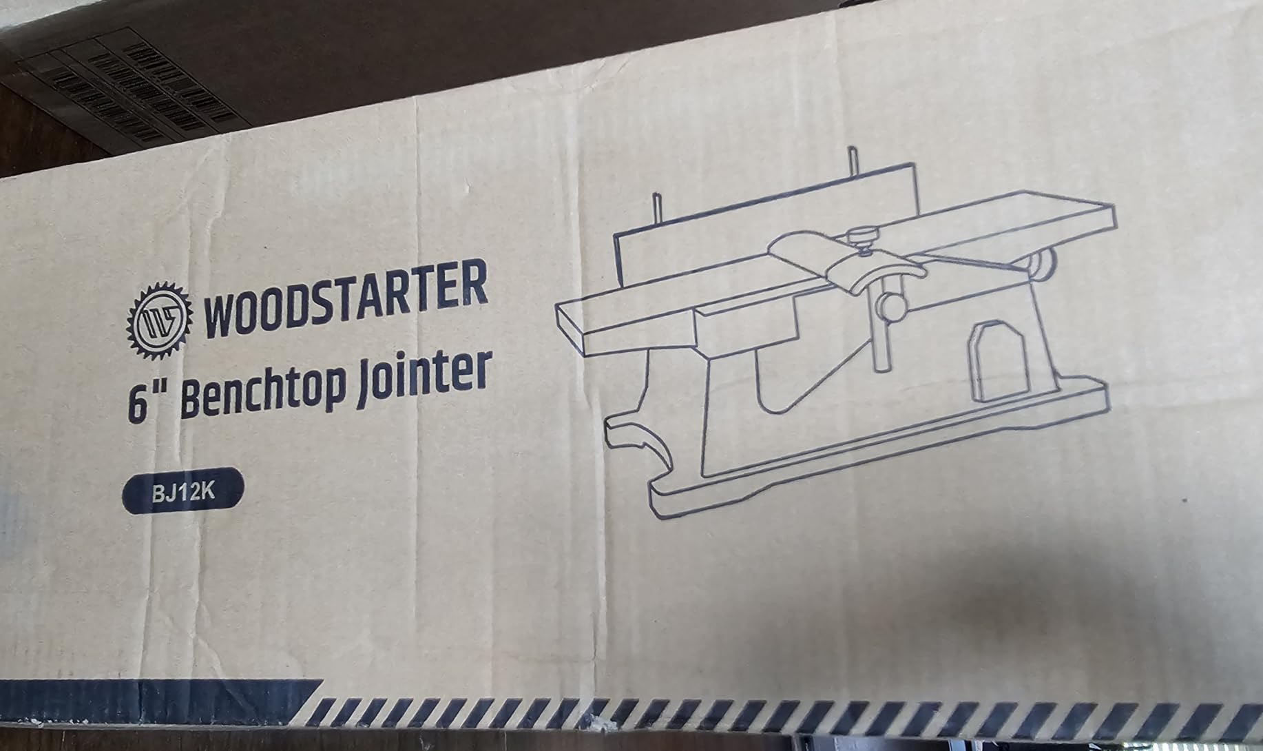 6-Inch Benchtop Jointer with 15 Amp Motor, 12000 RPM Cutting Speed, Adjustable Fence 90–135°, Up to 1/8