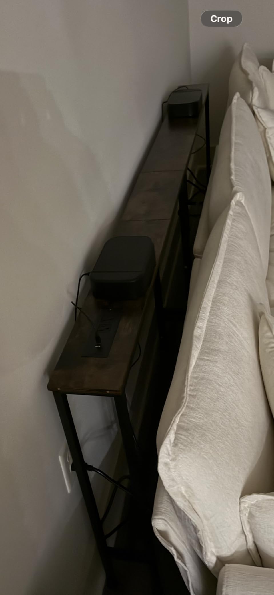 SUPERJARE 78.8 inch Narrow Behind Couch Table with 2 Charging Stations | 2 AC Outlets with USB-C Ports, Extra Storage Behind Sofa, Sofa Table Console Table for Entryway Living room, Rustic Brown customer photo 1