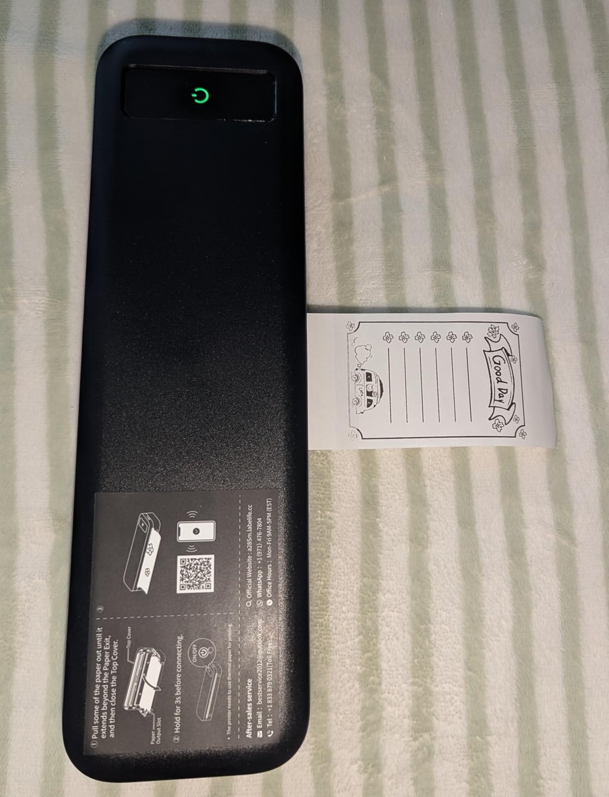 Portable Printers Wireless for Travel, Inkless Thermal Printer with Case customer photo 1