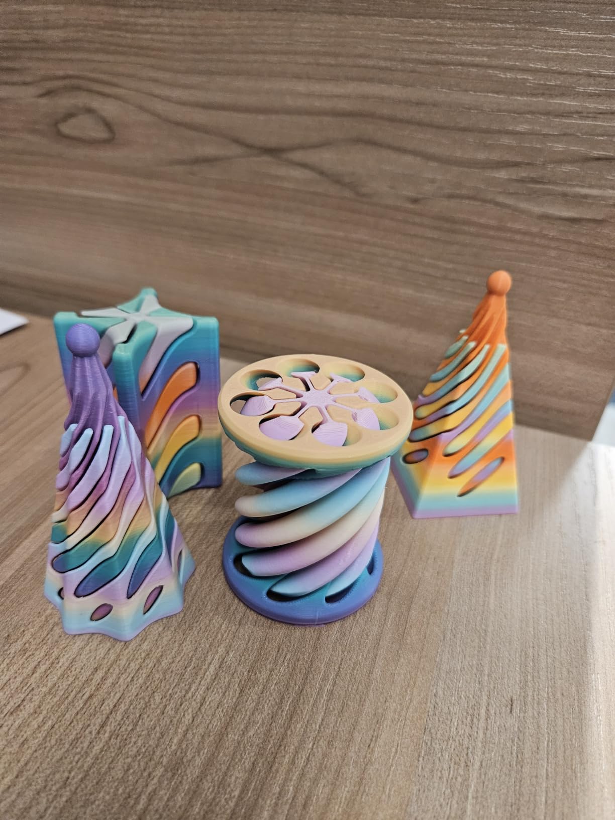 JOYIN 4 Pack Impossible Cone Fidget Toys, Pastel Color 3D Printed Spiral Cone, Kids Travel Toys for Anxiety Stress Relief, Birthday Gifts, Classroom Prizes, Party Favors for Kids & Adults customer photo 1