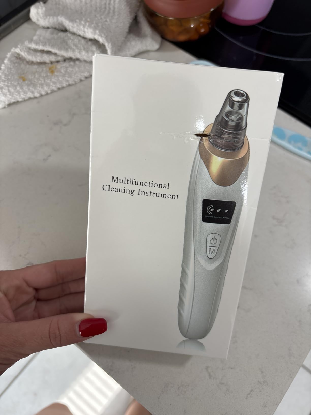 Blackhead Remover Pore Vacuum,Facial Pore Cleaner Blackhead Vacuum (Gold) customer photo 1