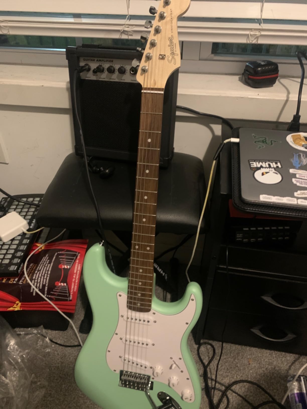 Fender Squier Stratocaster - California Blue Bundle with Amplifier, Gig Bag, Strap, Instrument Cable, Picks, and Austin Bazaar Instructional DVD customer photo 1