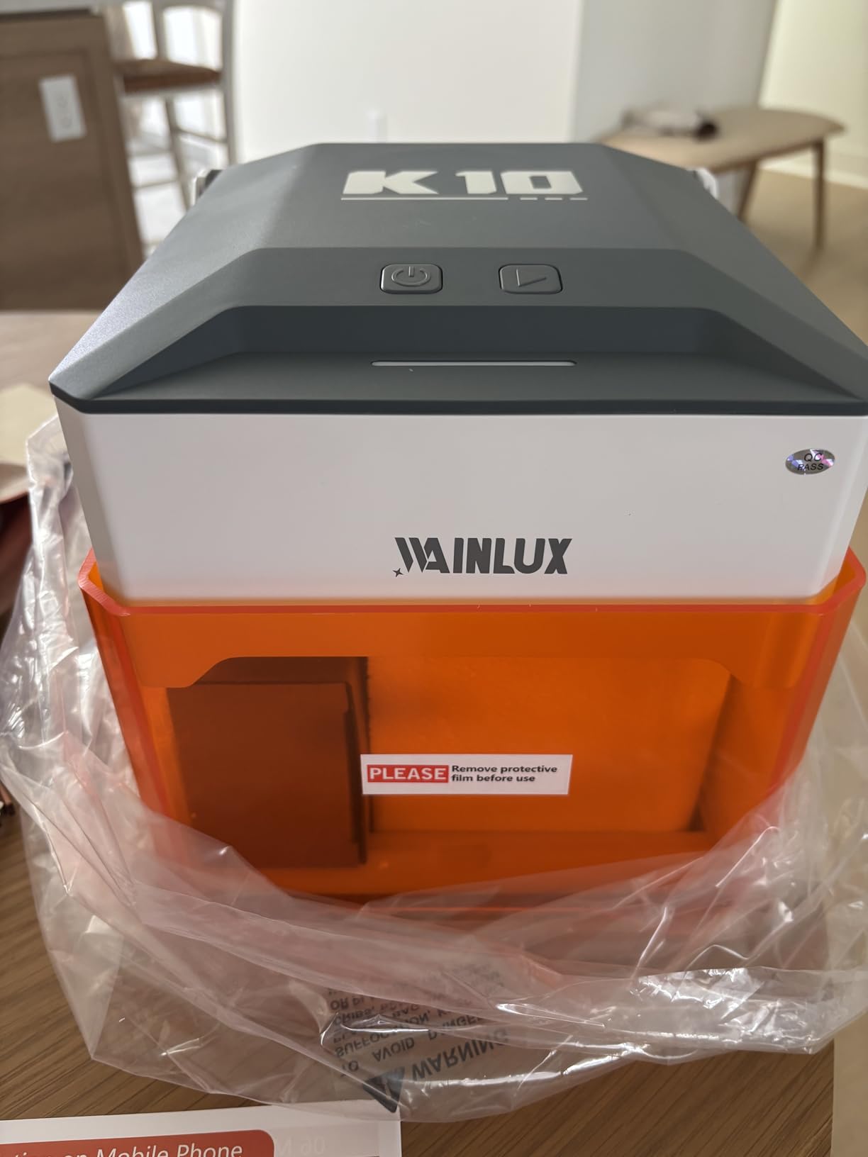 WAINLUXPRO K10 5W Laser Engraver for Beginners, Class 1 Safety Certified, 0.01mm Precision, WiFi/USB/Offline, No Assembly, DIY Crafts & Personalized Gifts customer photo 1