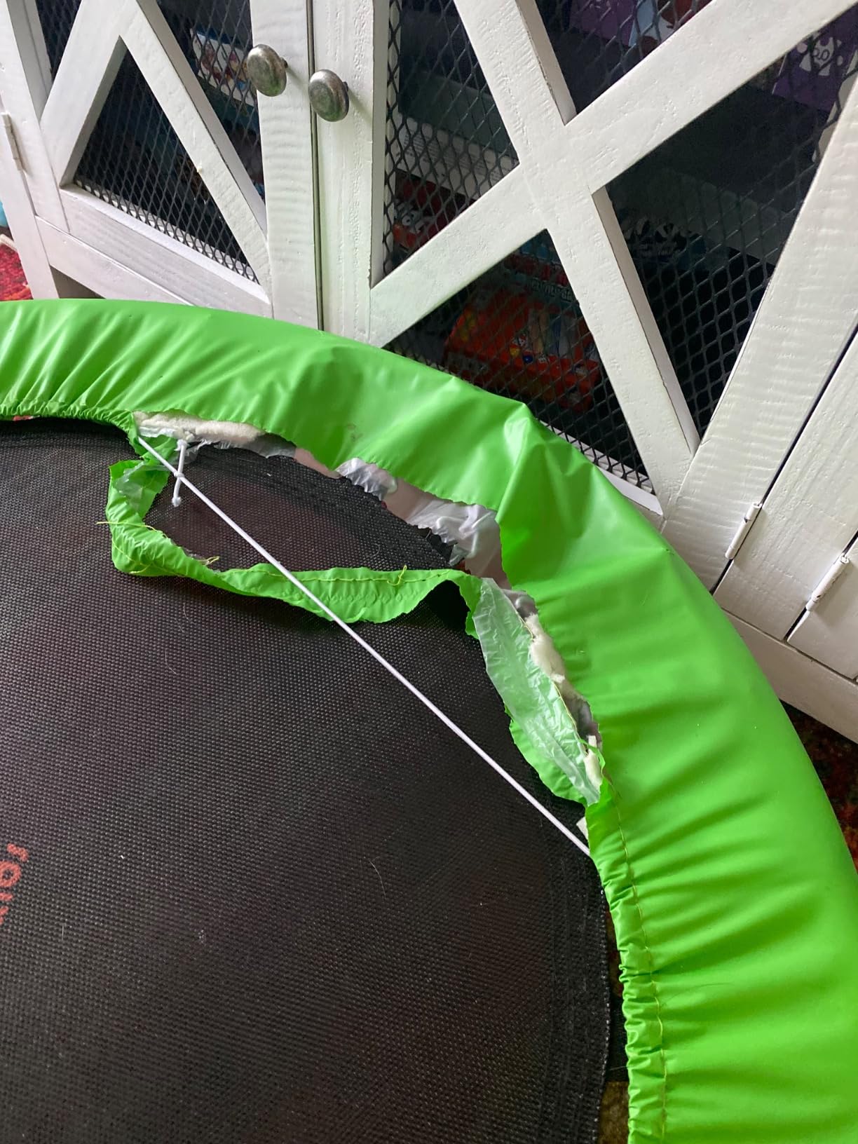 Ativafit 36inch Elastic Band Big Handle Toddler Trampoline for Kids Ages 2-6 Indoor Outdoor Mini Trampoline with Safety Padded Cover Fun for Kids customer photo 2