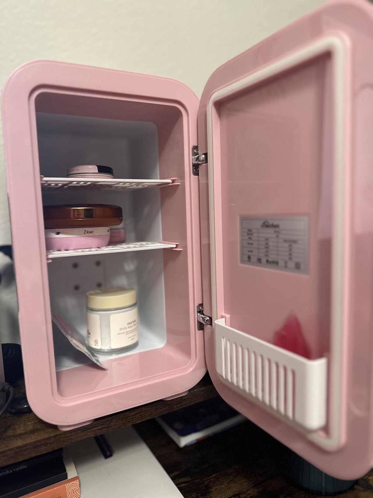 BEICHEN Mini Fridge, 6 Liter/8 Can Skincare Fridgefor Skin Care, Cosmetics customer photo 2
