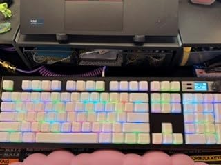 GMK104 Barebones Keyboard Kit with Screen & Knob, QMK/VIA Programmable BT5.0/2.4GHz/Type-C Tri-Mode Gasket Mounted Hot Swap RGB Backlit Full Size Custom PCB Kit DIY Mechanical Keyboard for Win/Mac (Black) customer photo 2