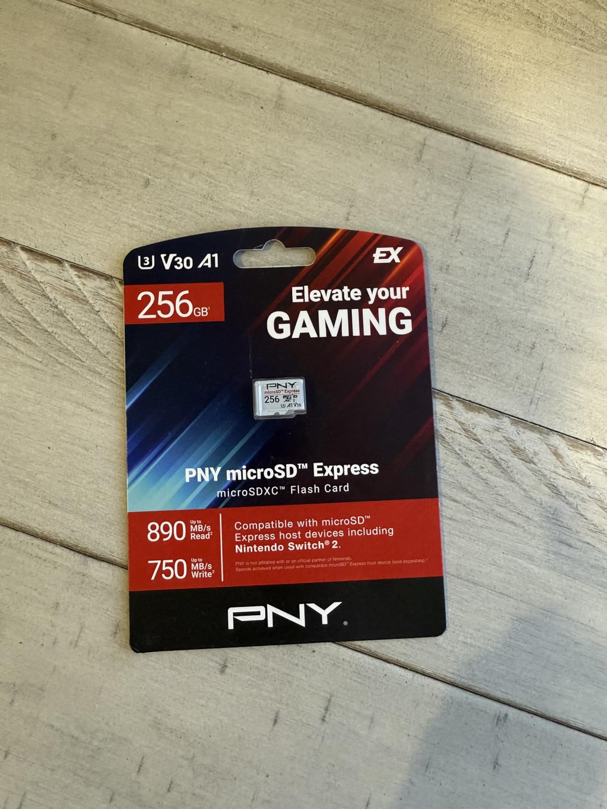 PNY 256GB microSD Express U3 V30 A1 microSDXC Flash Memory Card, UHS-I | Up to 890MB/s Read, Up to 750MB/s Write, Nintendo Switch 2 Compatible, Lightning Fast Performance, Next-Gen Gaming Ready customer photo 1