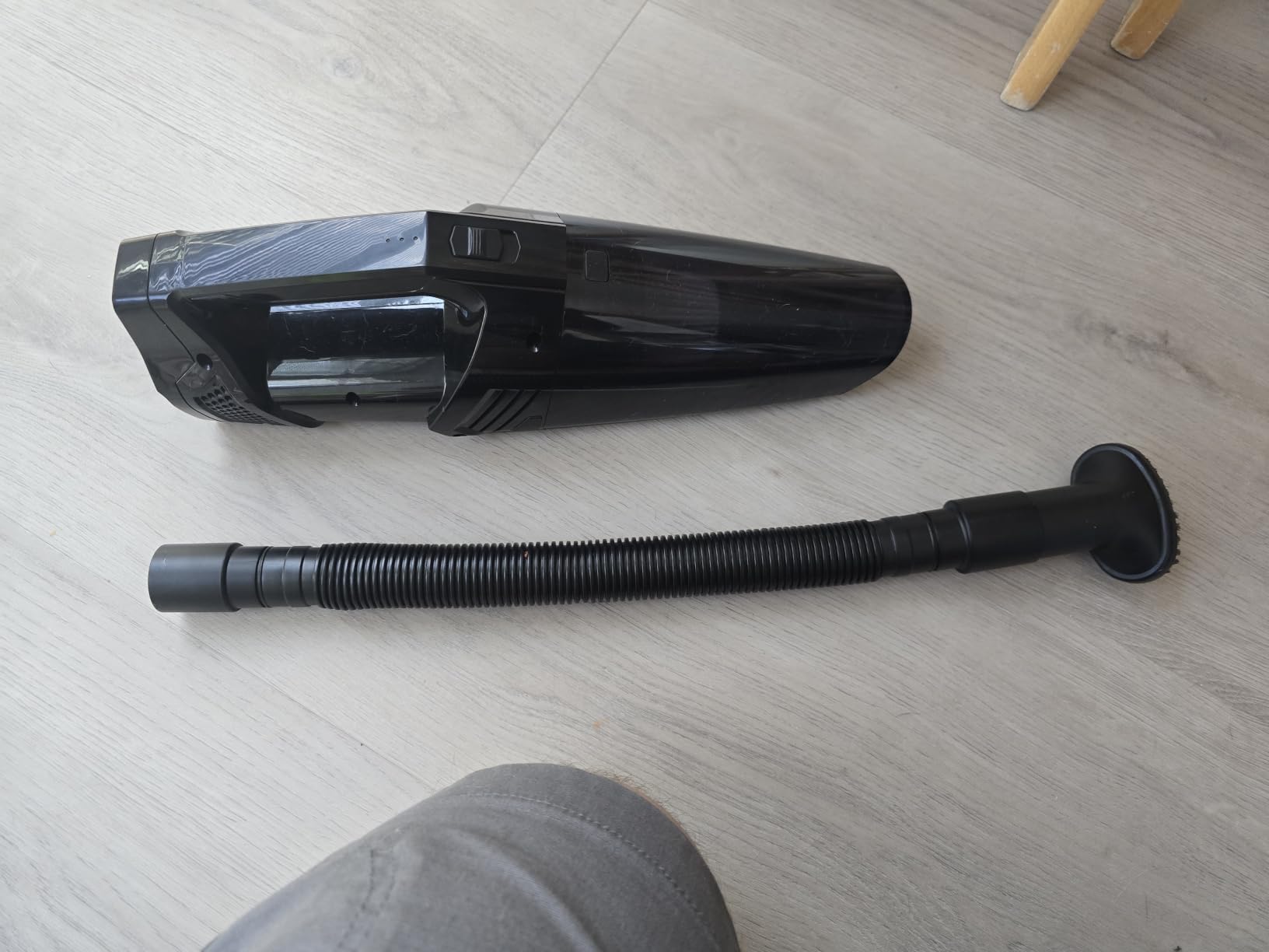Blestan Handheld Vacuum Cordless Portable Car Vacuum with LED Light, High Power Suction, 3 in 1, Lightweight Rechargeable Hand Vacuum, Hand Held Vacuum Cleaner for Car Home Office, Pet Hair, Black customer photo 2