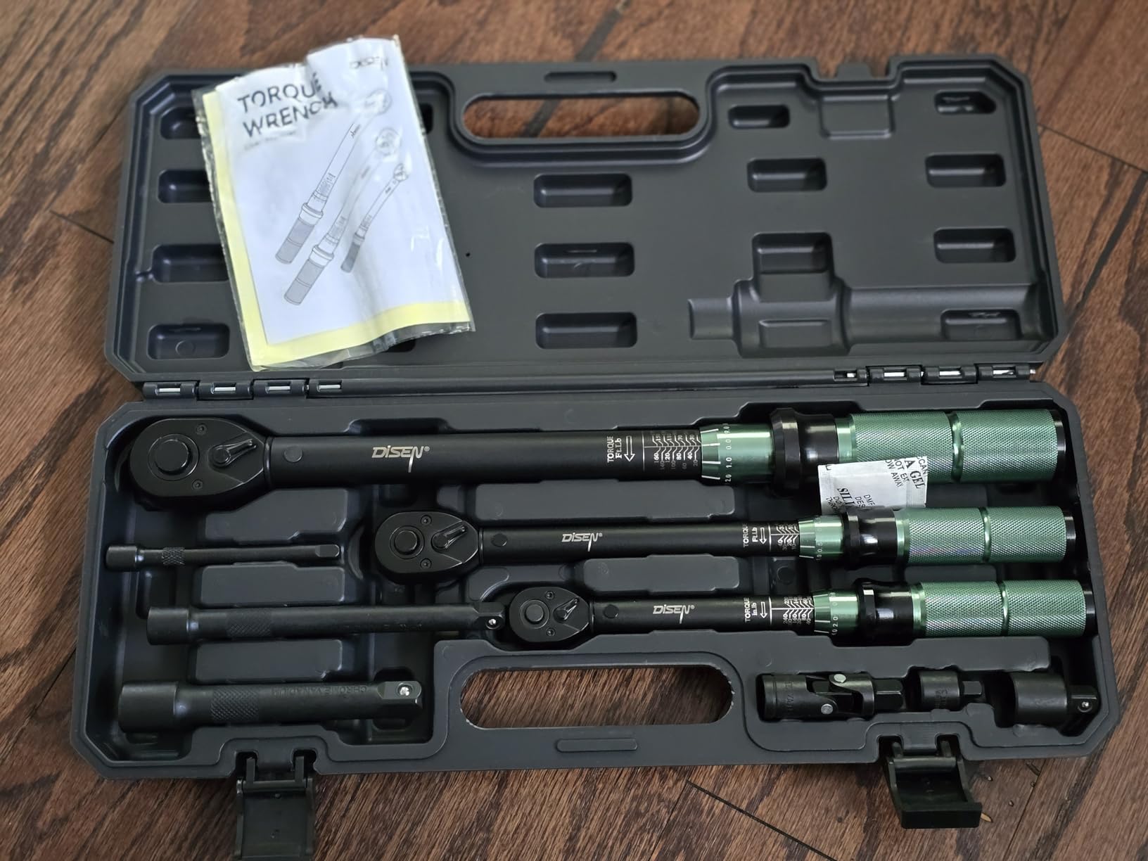 DISEN 9PC Click Torque Wrench Set 1/4