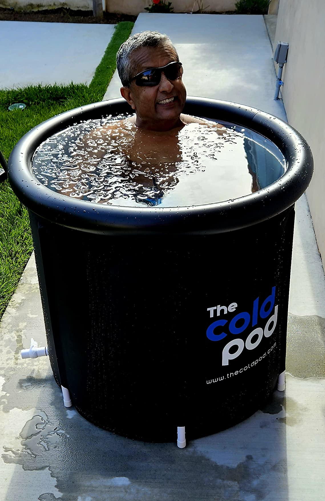 The Cold Pod Cold Plunge Tub: 85 Gal Round Tub with Full-Wrap UV-Reflective Insulation Cover Bundle for Indoor & Outdoors Use - Portable Ice Bath Tub for Athletes&Crossfitters &Wim Hof Enthusiasts customer photo 1