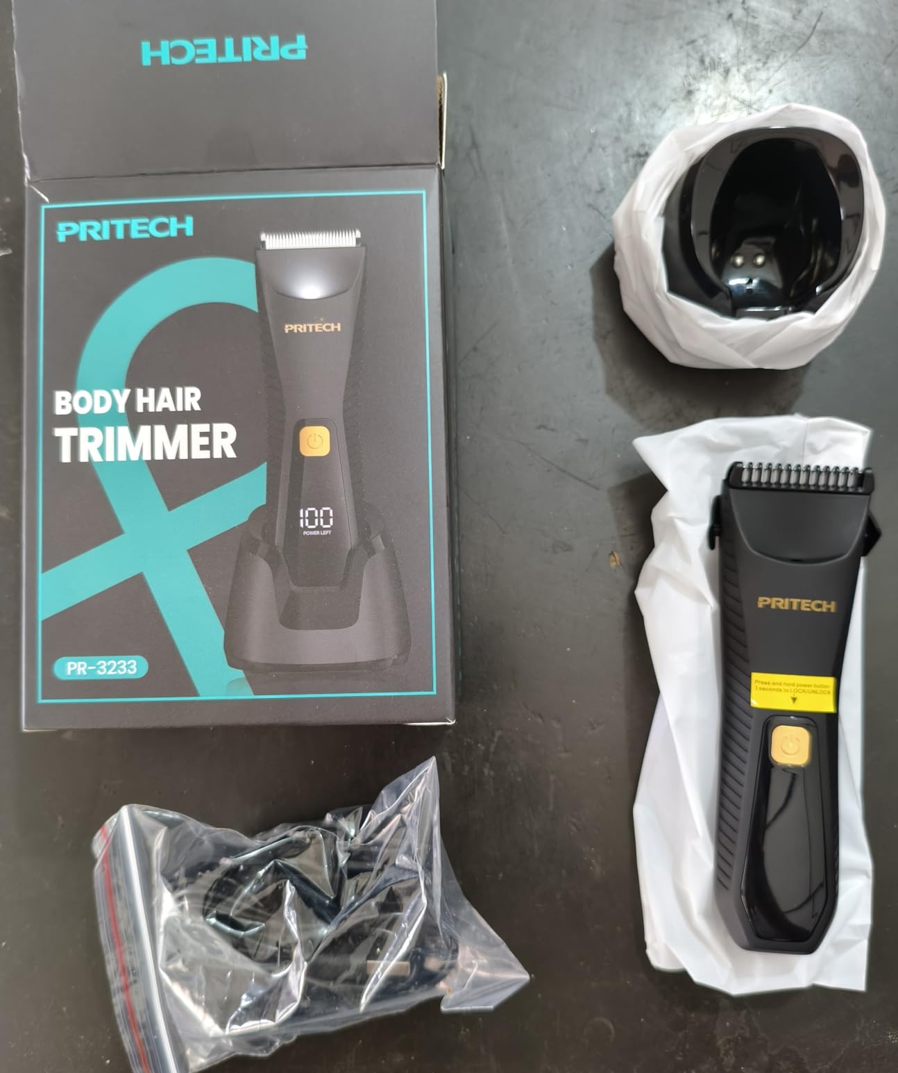 PRITECH Manscape Body Hair Trimmer - Waterproof Pubic Hair Ball Trimmer, Ceramic Blade Shavers Electric Razors for Men with USB-C Charging, Wet/Dry Use, Nick-Free Mens Grooming Kits, Gifts for Men customer photo 1