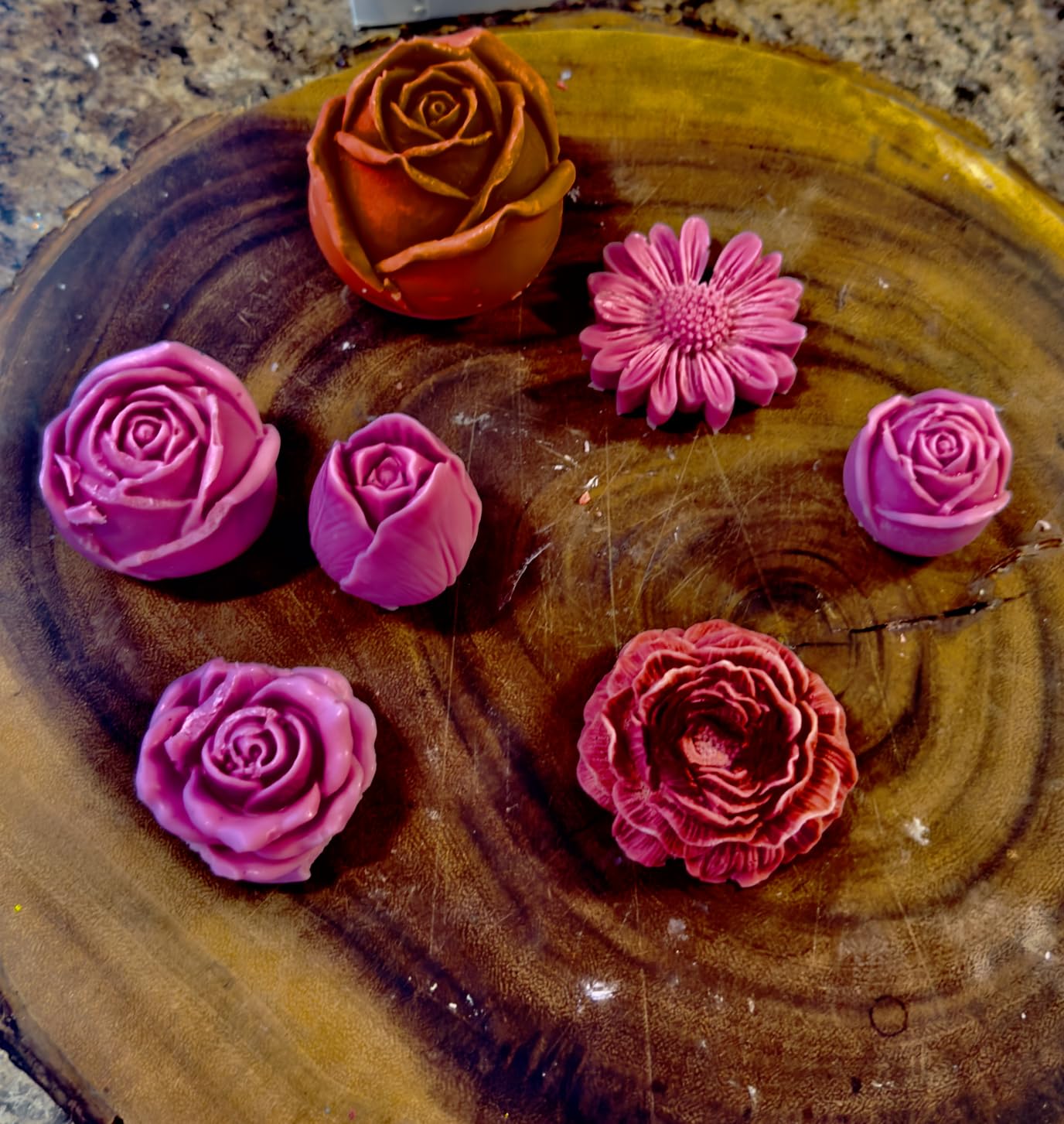 Rose Candle Molds, 3 Sizes Rose Molds with Leaf Mold Set customer photo 1