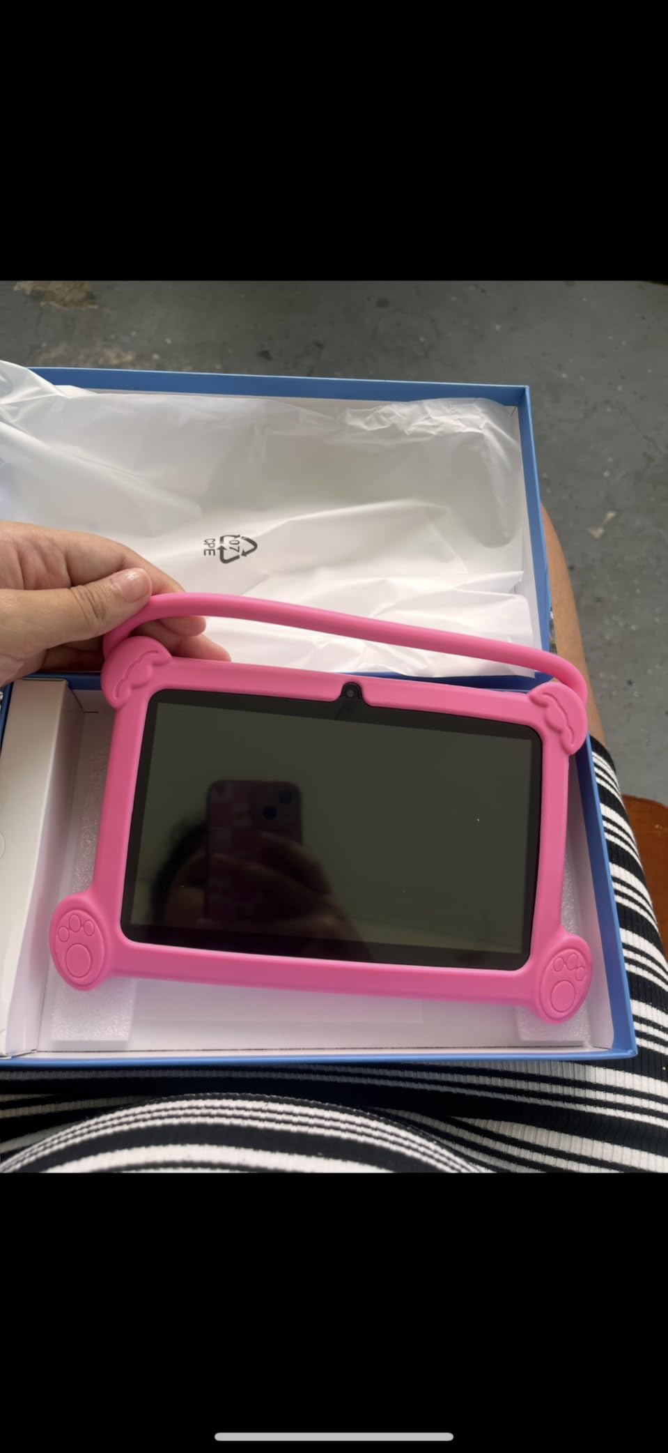 Kids Tablet 7 inch 3-9 for Kids,32GB ROM Toddler with Shockproof Case,Kids Android Software Installed Netflix,YoutTube, aiwawa Apps Parent Controls,Dual Camra, WiFi,FM, GPS (Pink) customer photo 1