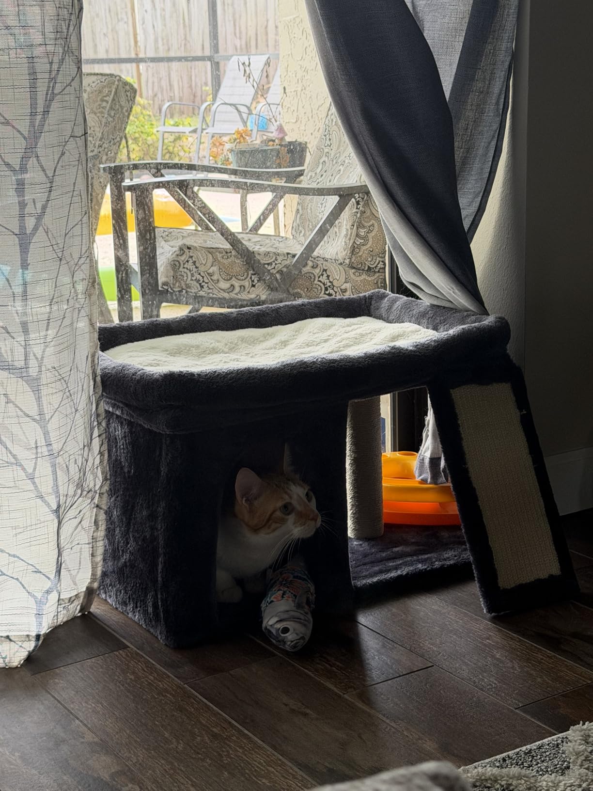 Aechonow XL Cat Tree Tower for Large Adult Cats 20 lbs+, 23x15.7 Perch Bed customer photo 2