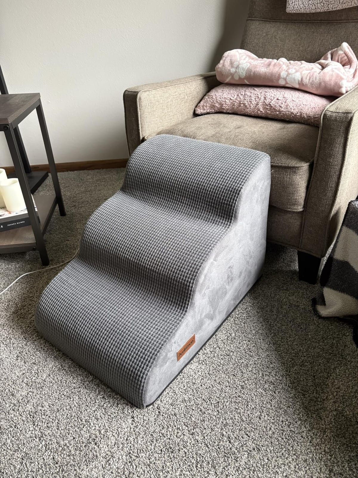 Aodisman Dog Stairs for High Bed,5-Step Pet Ramp for Small Dogs and Cats | 22.2