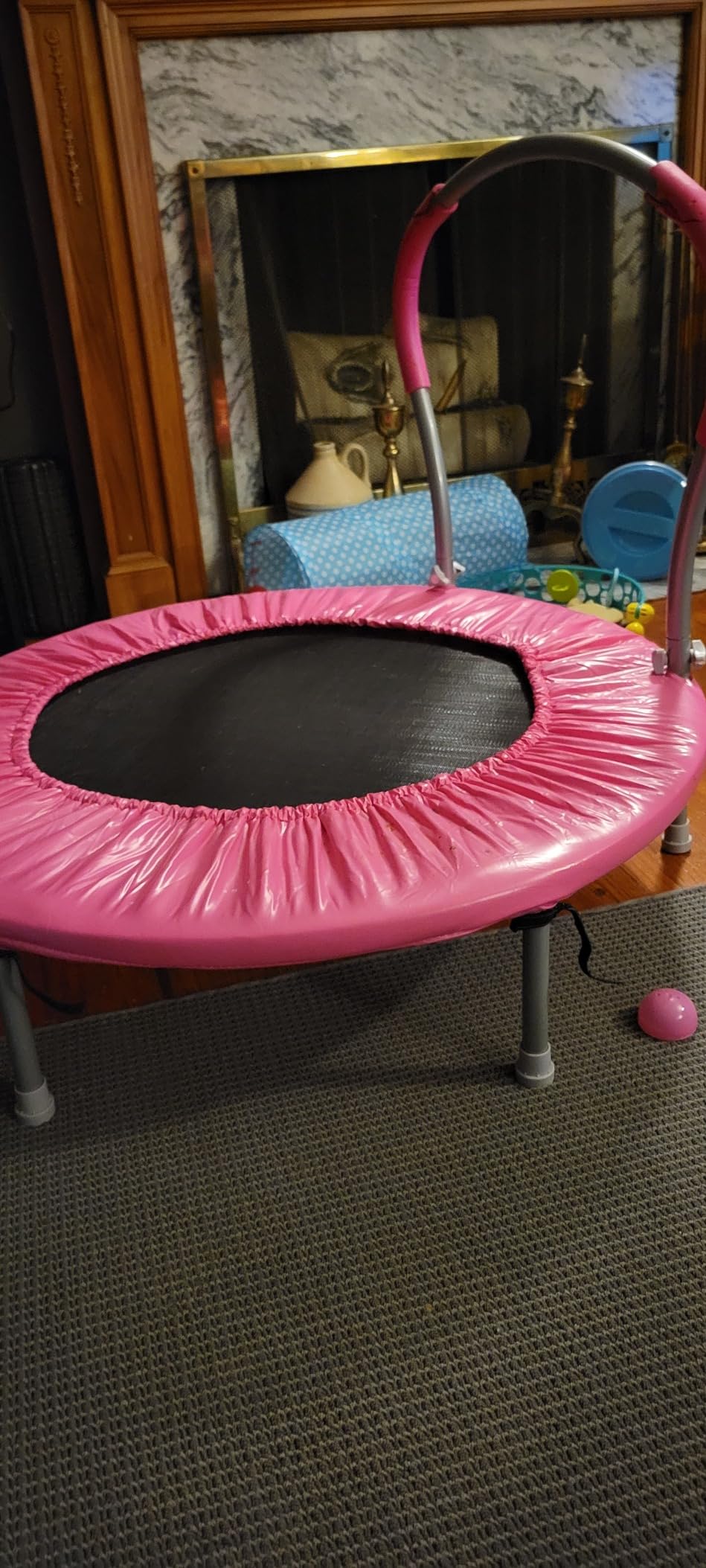 Lyromix 36-Inch Kids Trampoline with Handle - Indoor Mini Tranpoline for Toddlers, Small Fitness Rebounder for Indoor and Outdoor Use customer photo 1