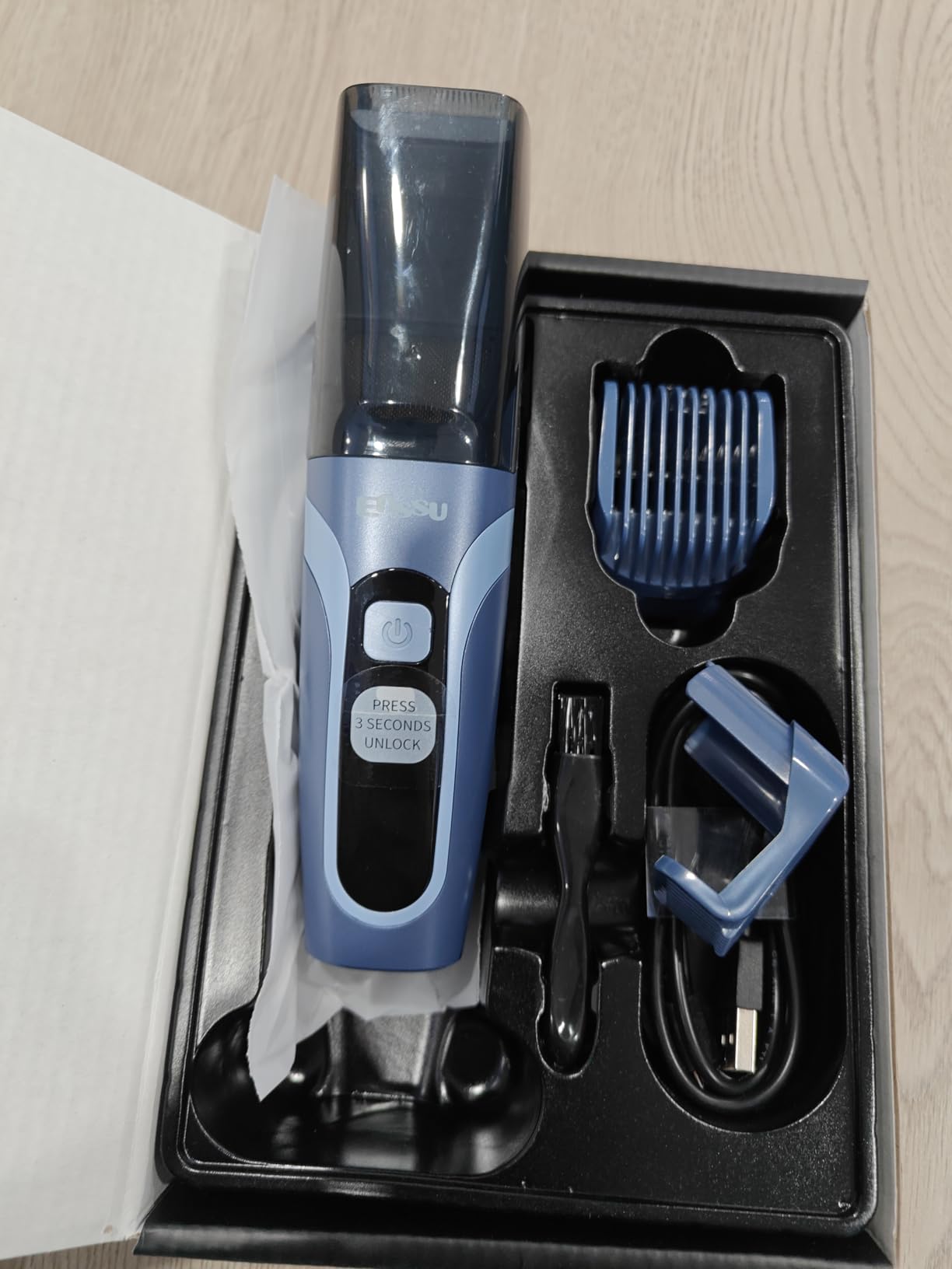 Vaccum Beard Trimmer for Men USB-C Rechargeable,Beard Trimmers with 2 Comb customer photo 1