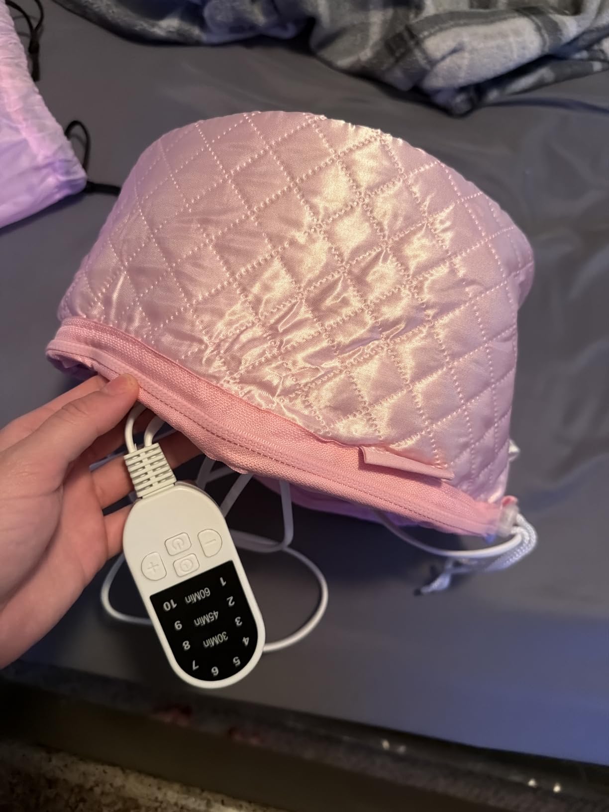 TEPENAR Hair Steamer for Deep Conditioning: Upgraded Heat Cap with 10-Level Fast Heating 3 Time Settings for Natural Hair Portable Thermal Steam Cap for Home Hair Treatment customer photo 2