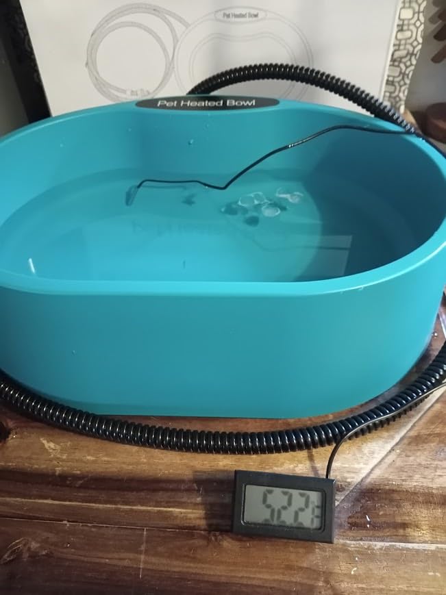 Heated Chicken Waterer, 125OZ Large Capacity Poultry Water Heater for Chicken Coop Hens Turkey Goose Duck Pigeon Poultry Birds Dog Cat Drinker in Winter customer photo 1